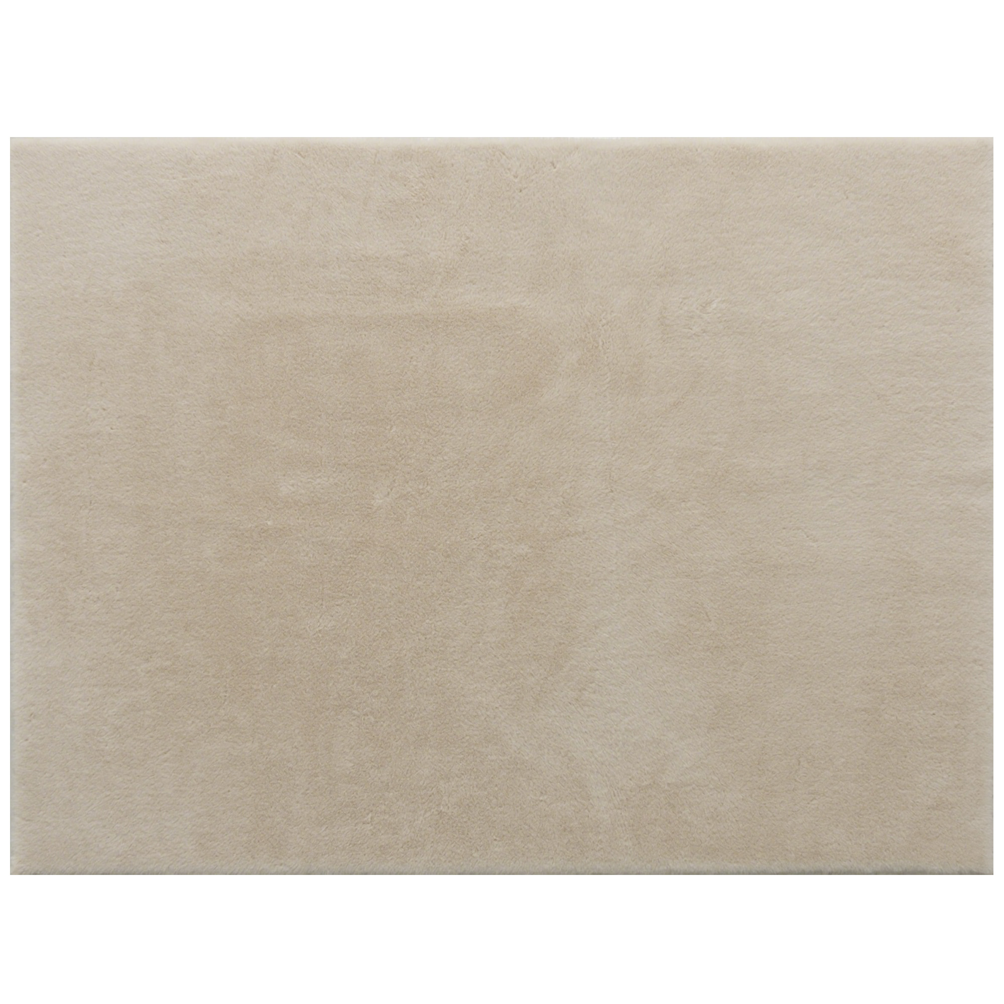 HOMCOM Alfombra Salón 120x160 cm Lavable en Lavadora Pelo Largo Estilo Moderno Tapete para Sala de Estar Dormitorio Crema