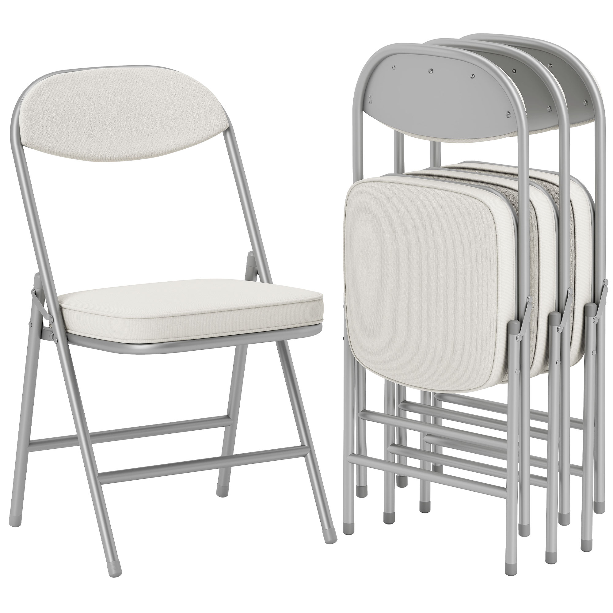 HOMCOM Klappstuhl 4er Set Campingstuhl mit Gepolsteter Rückenlehne, Klappba günstig online kaufen