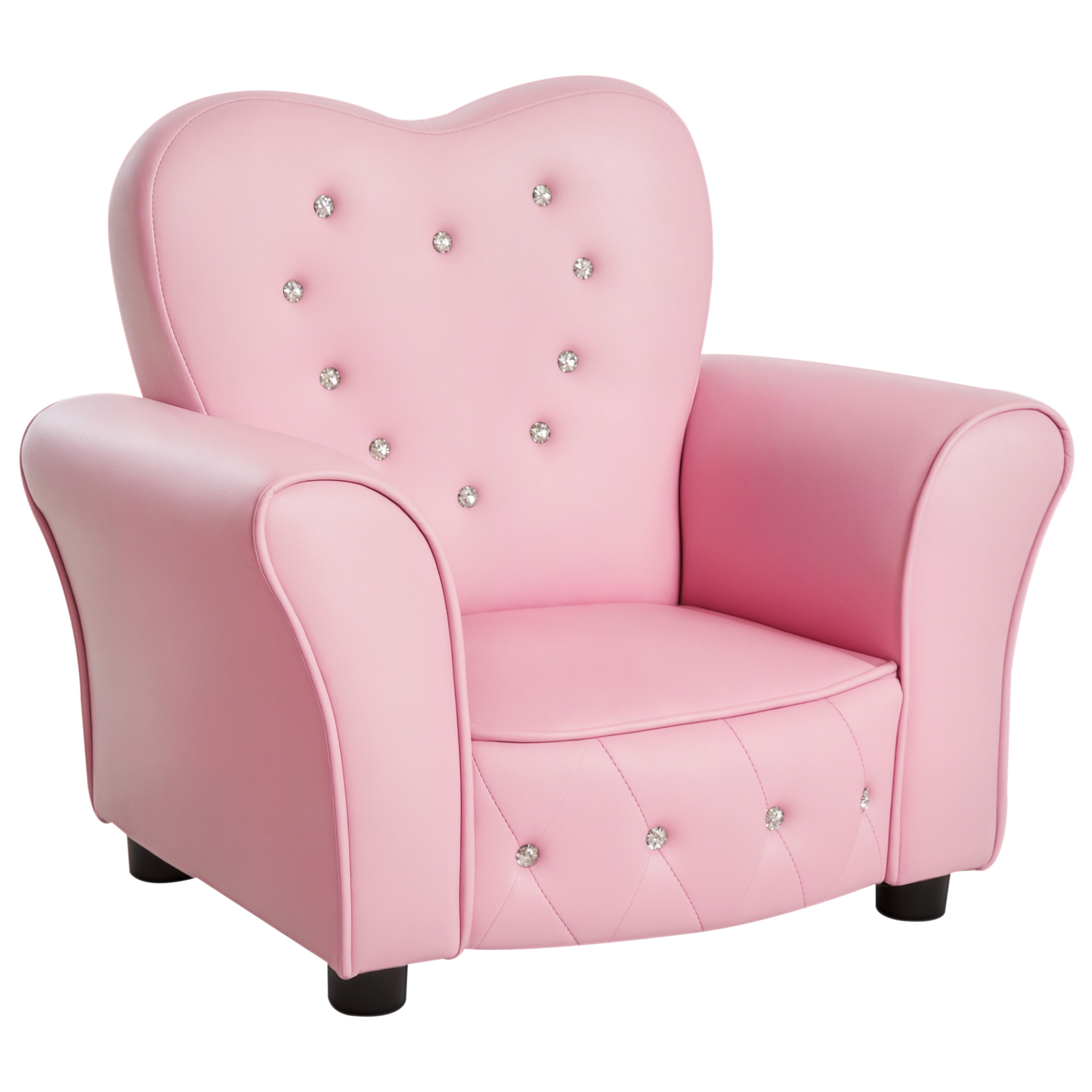 HOMCOM Kindersofa Prinzessin herzförmiger Kindersessel rosa gemütliches Kinderzimmer Sofa L59xB41,5xH49cm für Kinder Aosom.de