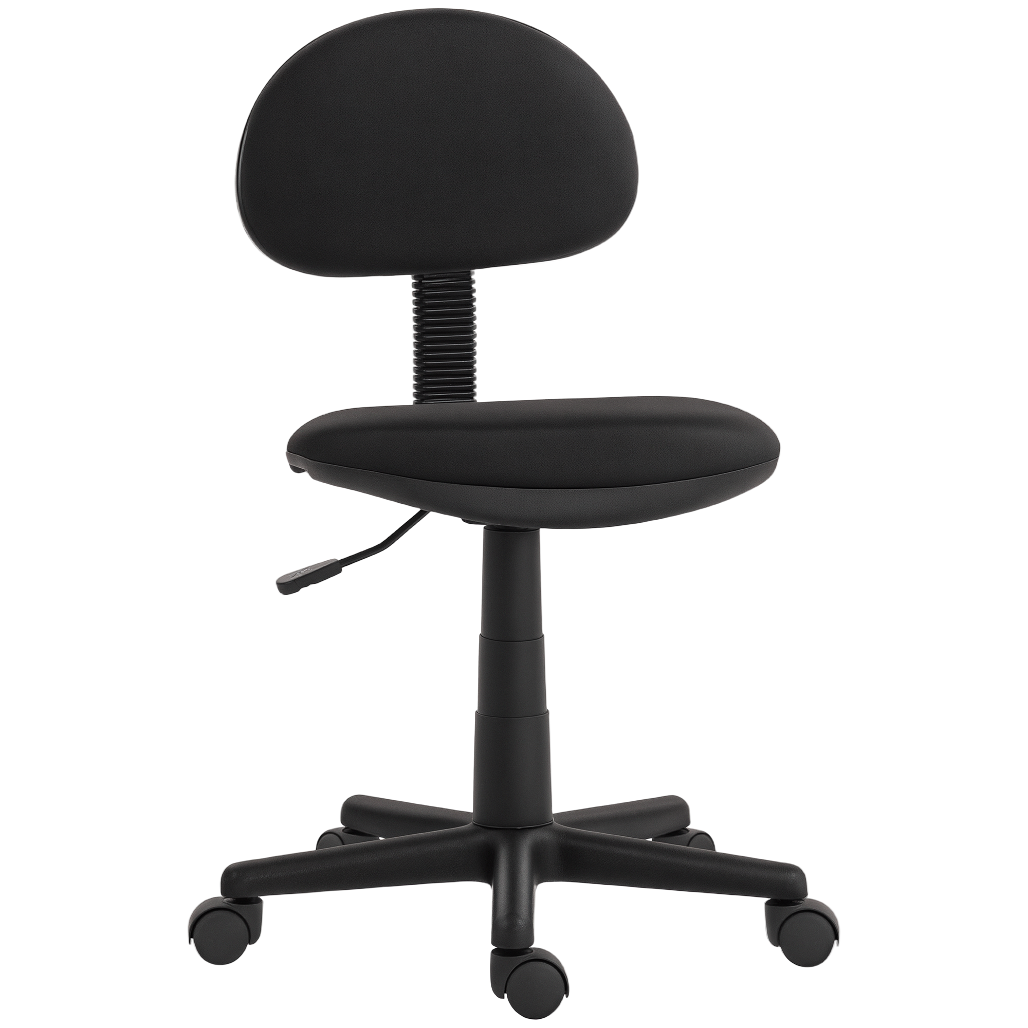 HOMCOM Scaun de Birou Rotativ cu Înălțime Reglabilă din Material Elastic, Negru | Aosom Romania
