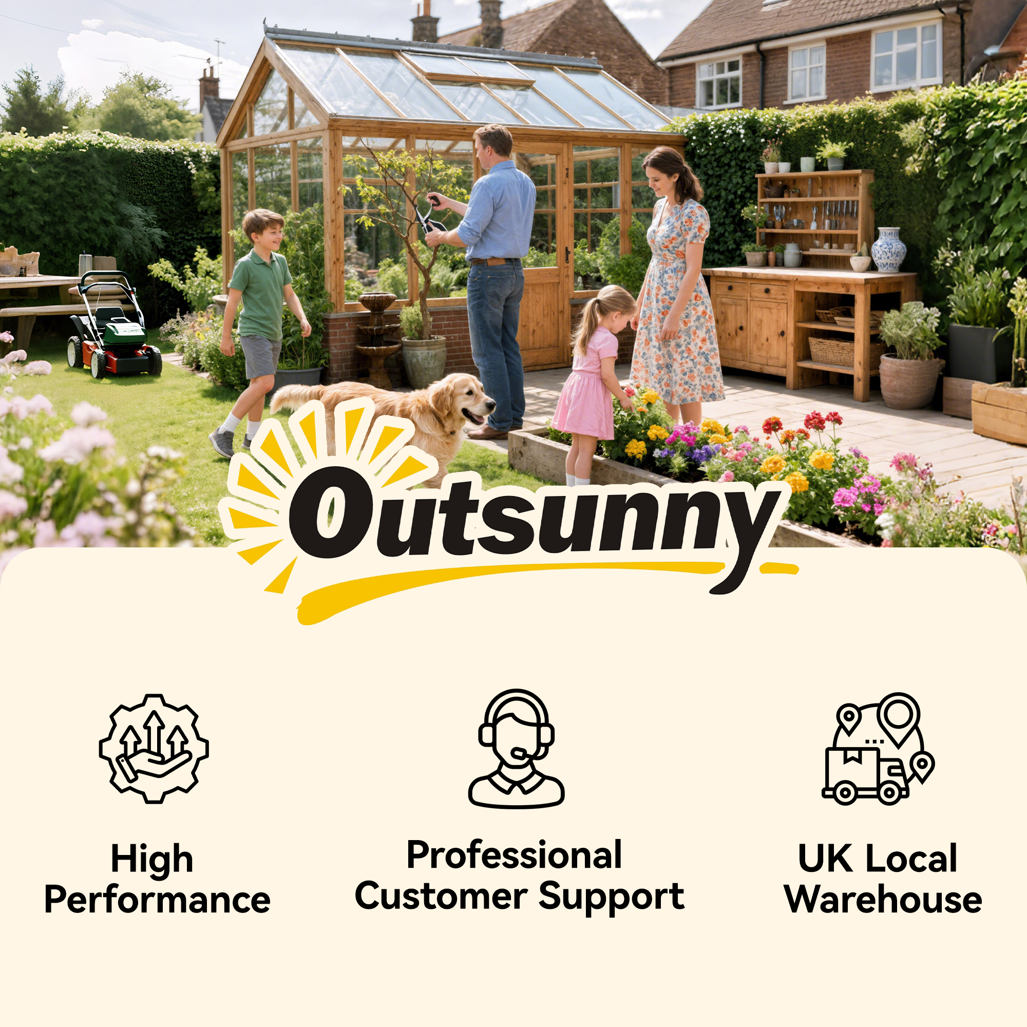 Outsunny Wall-mounted Wooden Garden Planters with Trellis, Drainage Holes and 3 Planter Boxes for Patio, Carbonised 9