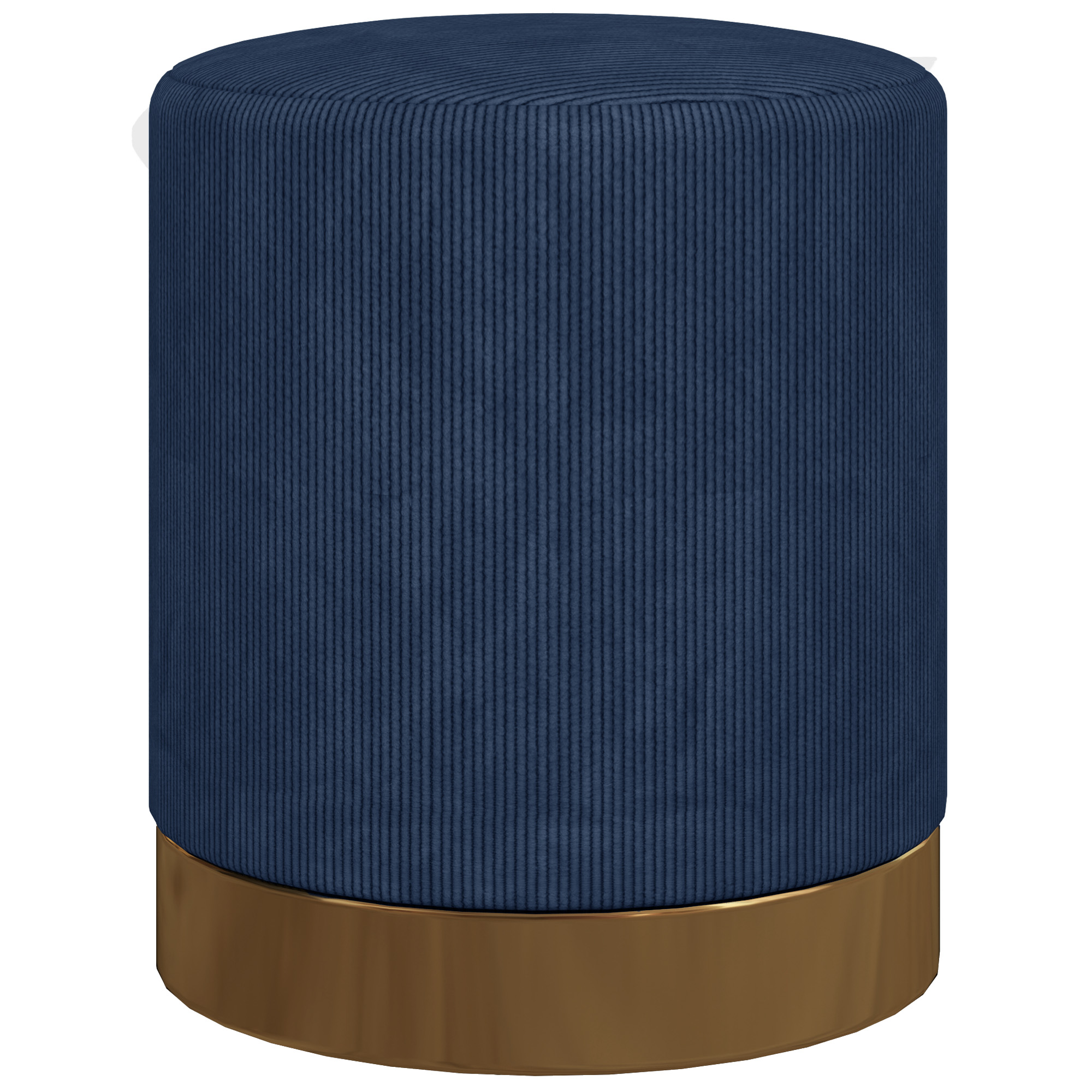HOMCOM Soft Padded Corduroy Footstool - Dark Blue | Aosom Ireland