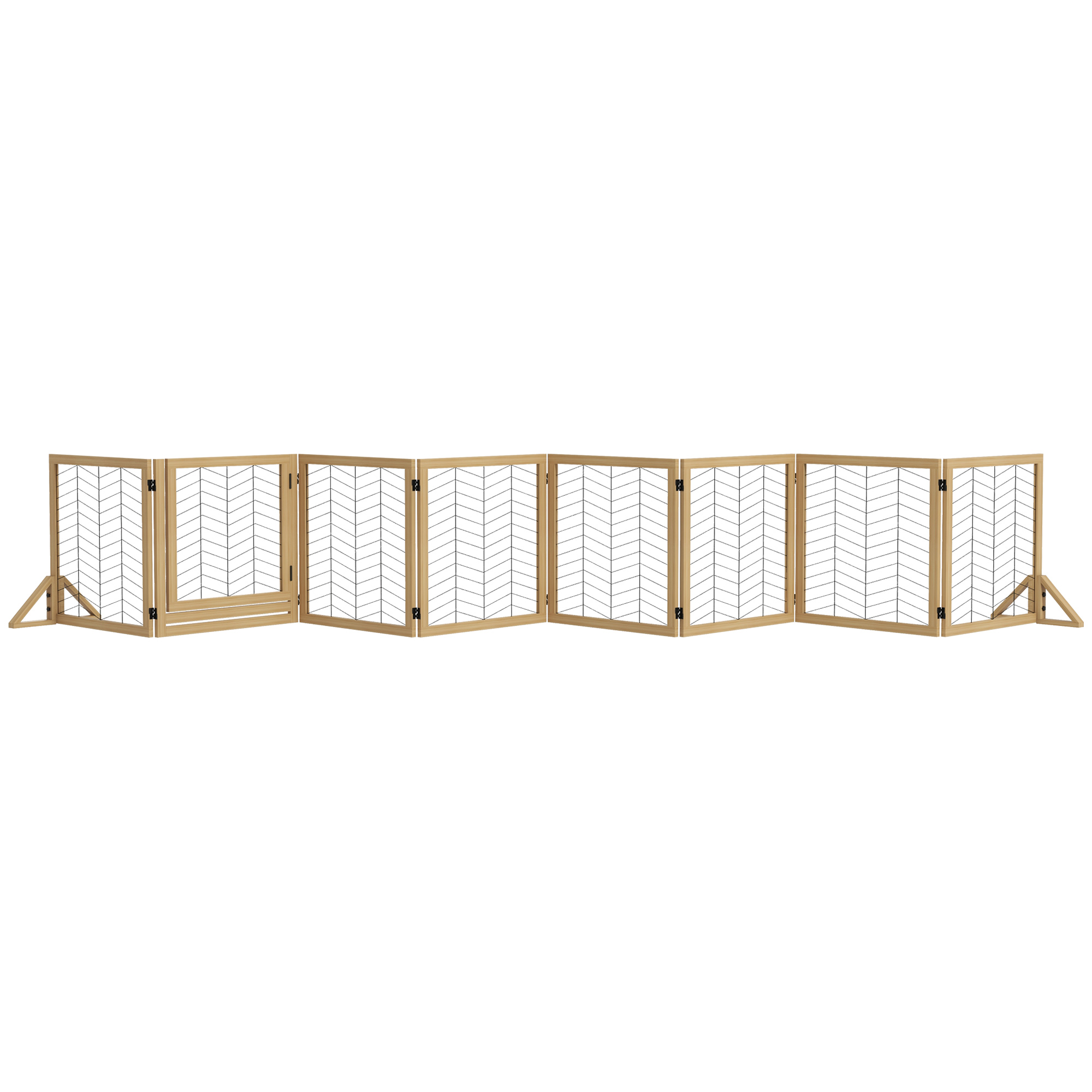 PawHut 6 Panels Foldable Dog Playpen, Puppy Pen Crate with Door - White
