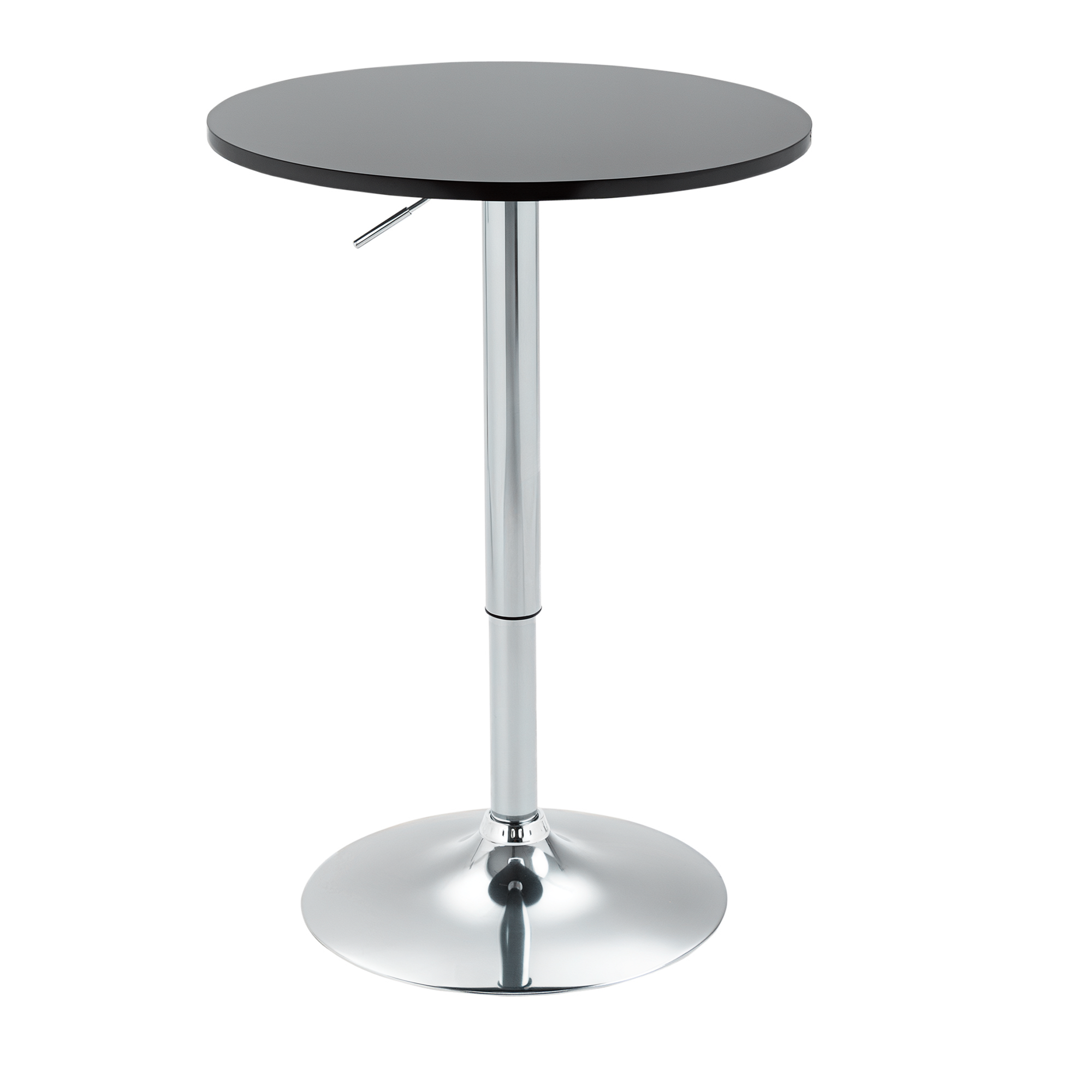 HOMCOM Runder Bartisch Höhenverstellbar Drehtisch Stahl Schwarz Ø61x70-97cm günstig online kaufen
