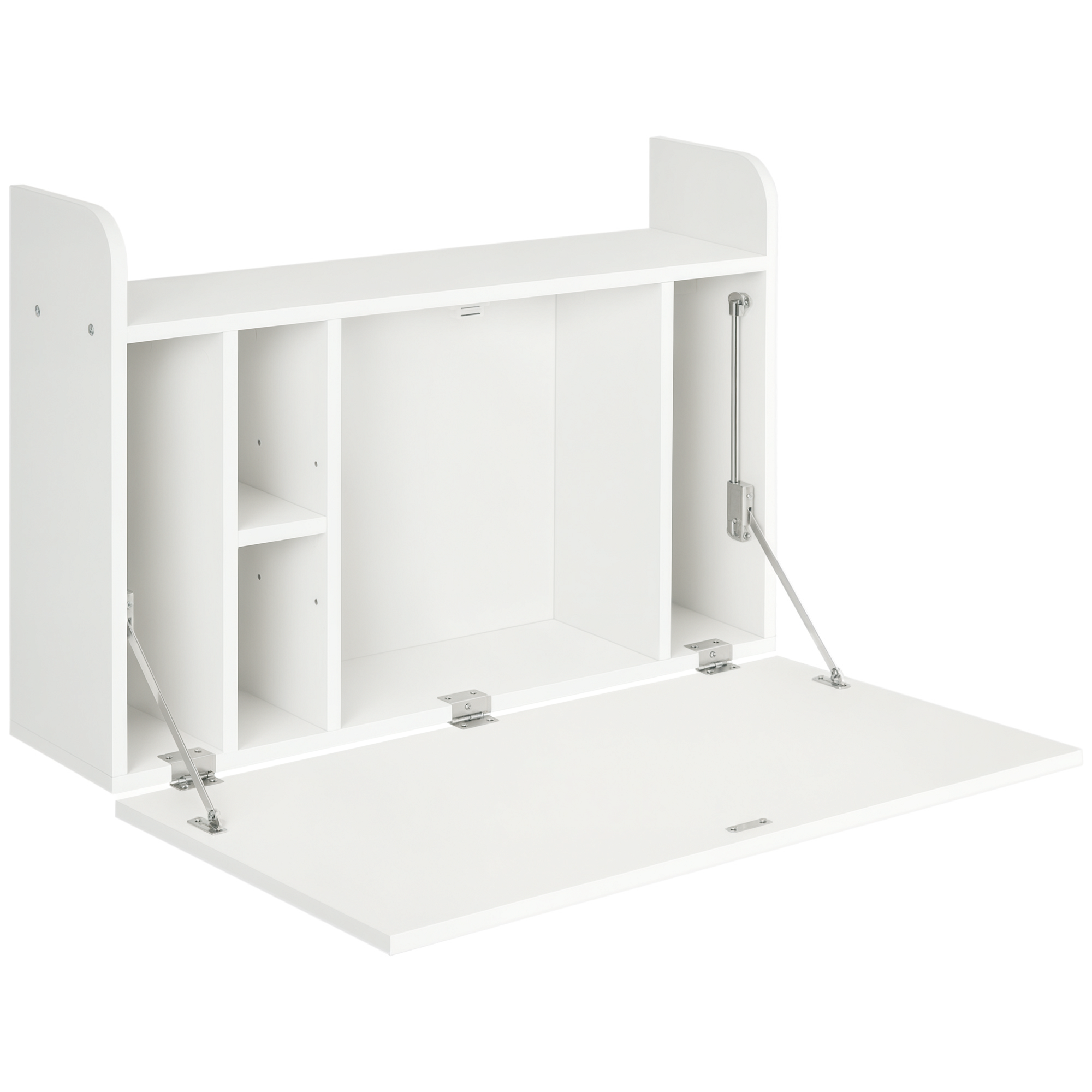 HOMCOM Wandtisch klappbar Wandklapptisch Schreibtisch mit Regalen großer St günstig online kaufen