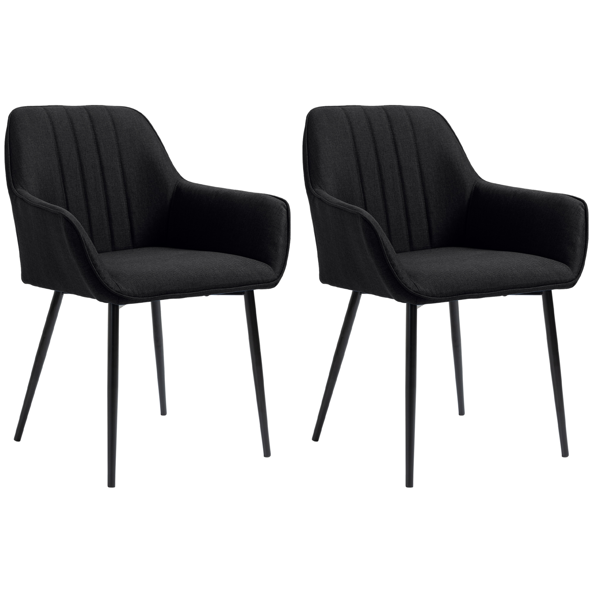 Silla HOMCOM negra de metal (ref. 835-290V00BK)