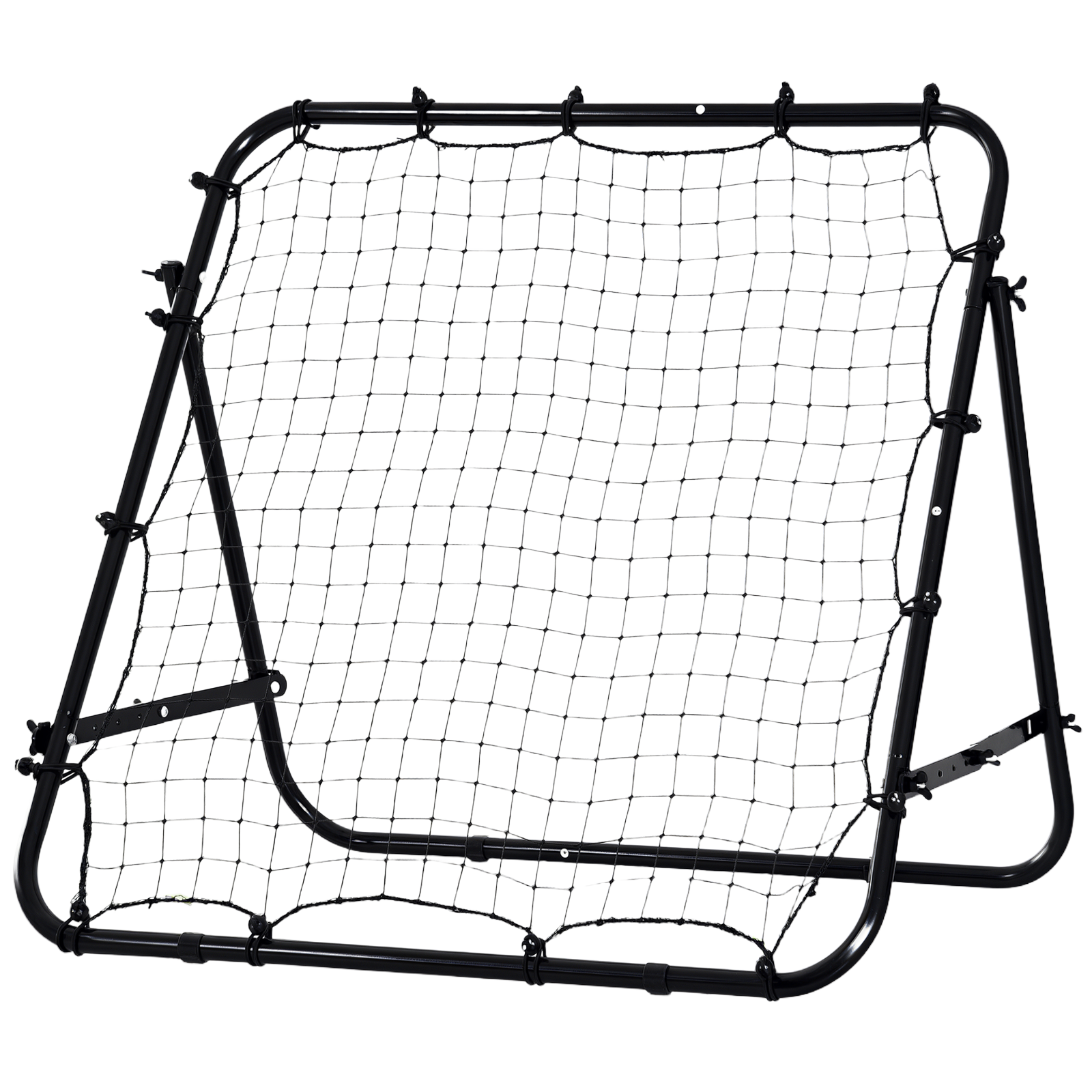 HOMCOM Adjustable Rebounder Net Kickback Target Goal for Teens Adults Training, Black