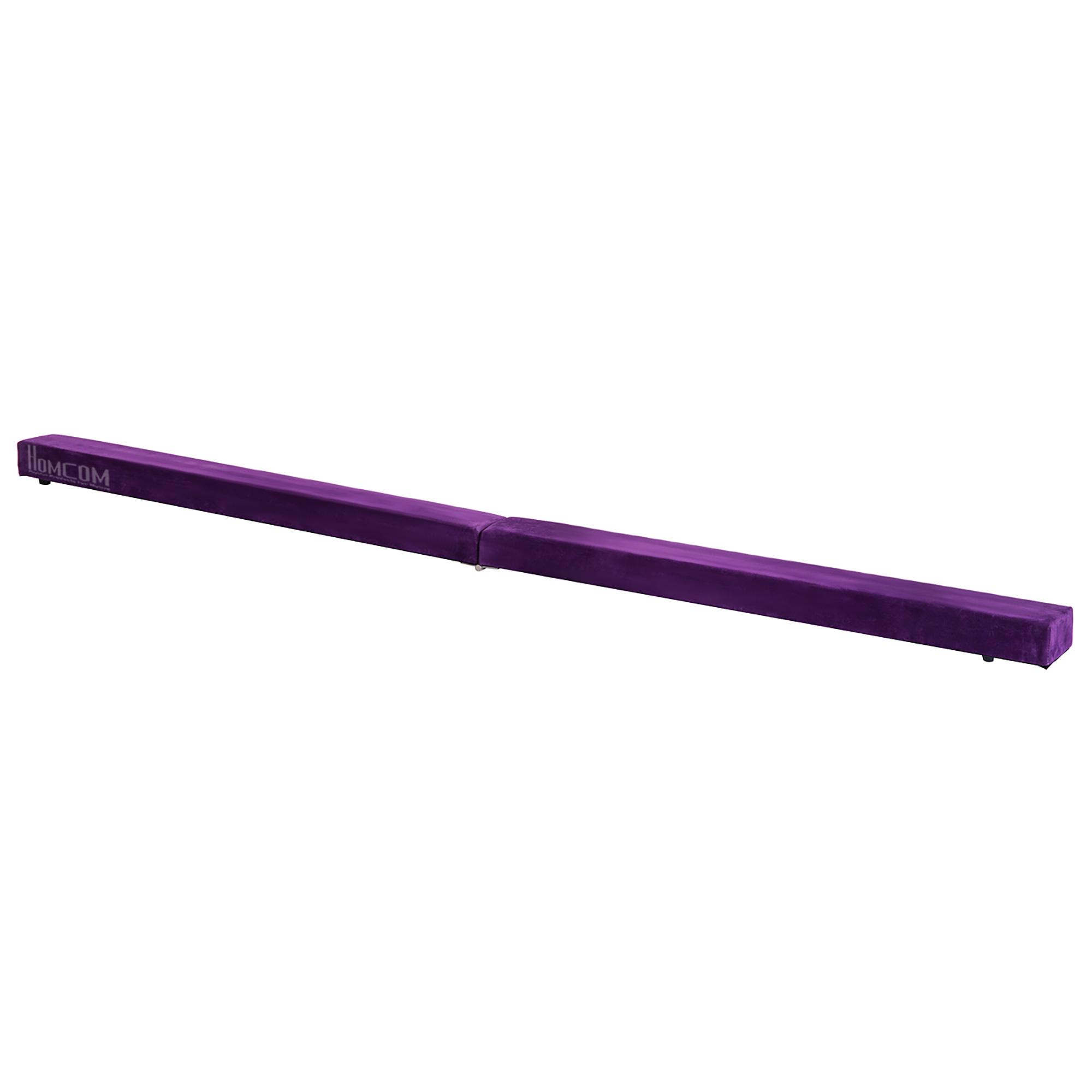 HOMCOM 2.1M 7FT Gymnastics Folding Balance Beam Home Gym Training Exercise Sports - Purple