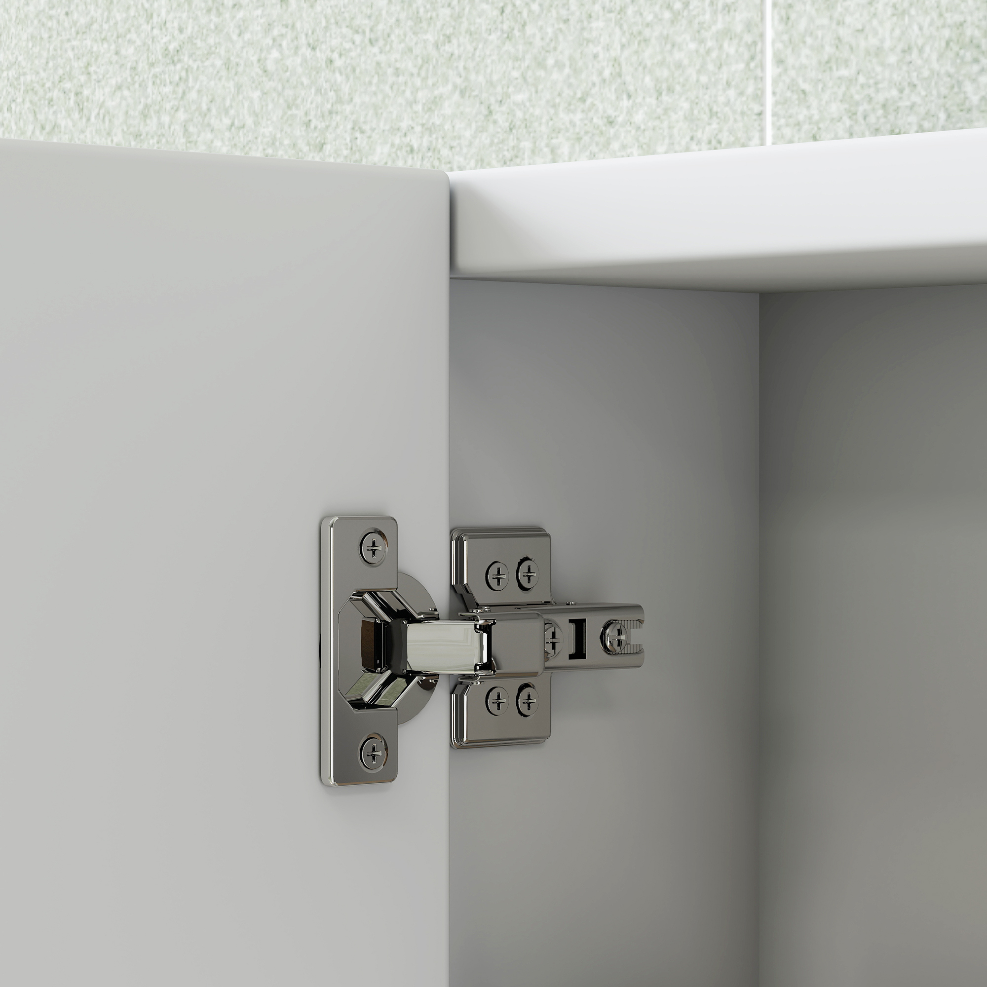 HOMCOM Three-Mirror Bathroom Storage Cabinet White 9