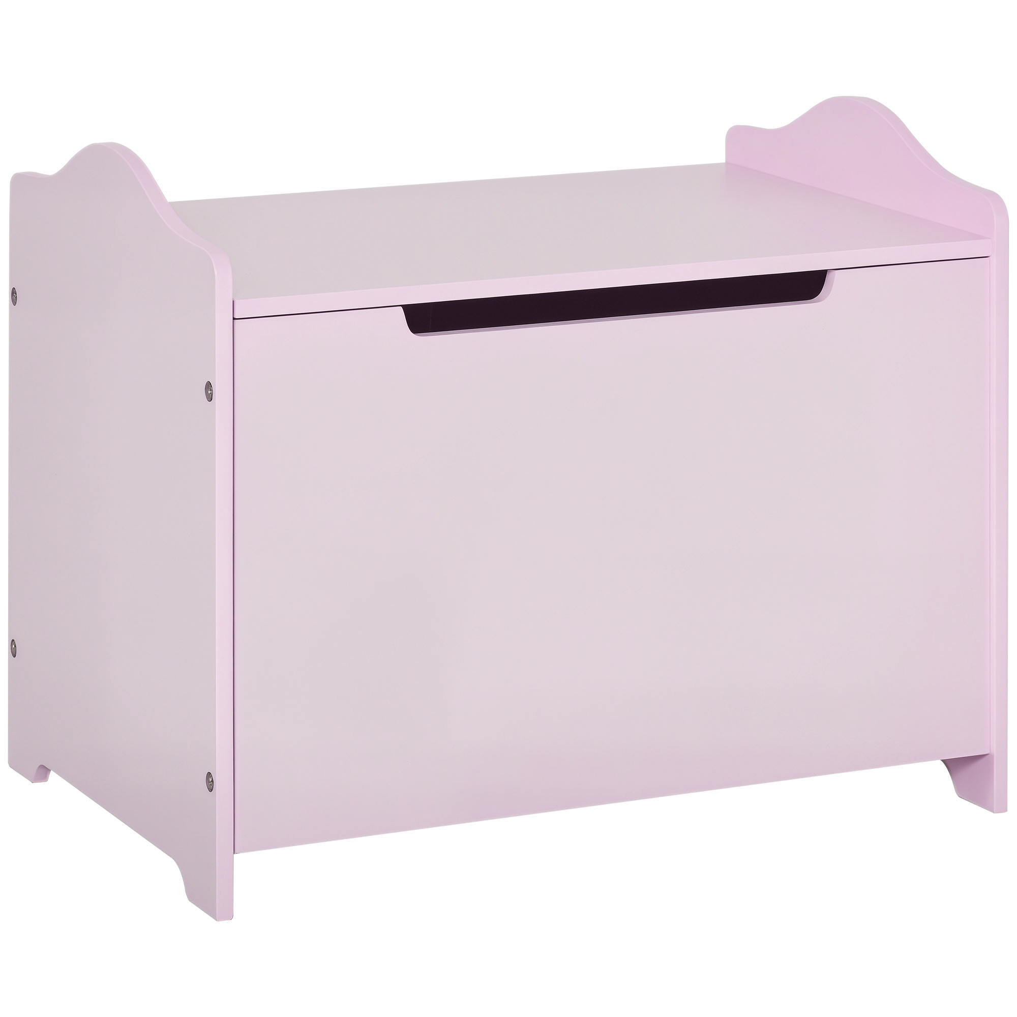 HOMCOM Boîte de rangement avec couvercle coffre à jouet pour enfants en MDF avec tige pneumatique sécuritaire grand espace de rangement 60 x 40 x 48