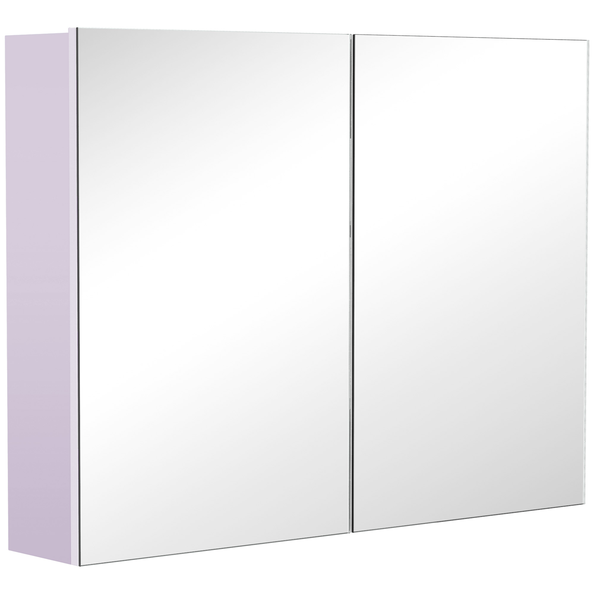 HOMCOM Armario de Baño con Espejo Armario de Pared con 3 Estantes Interiores de Estilo Moderno 80x15x60 cm Blanco   Aosom España