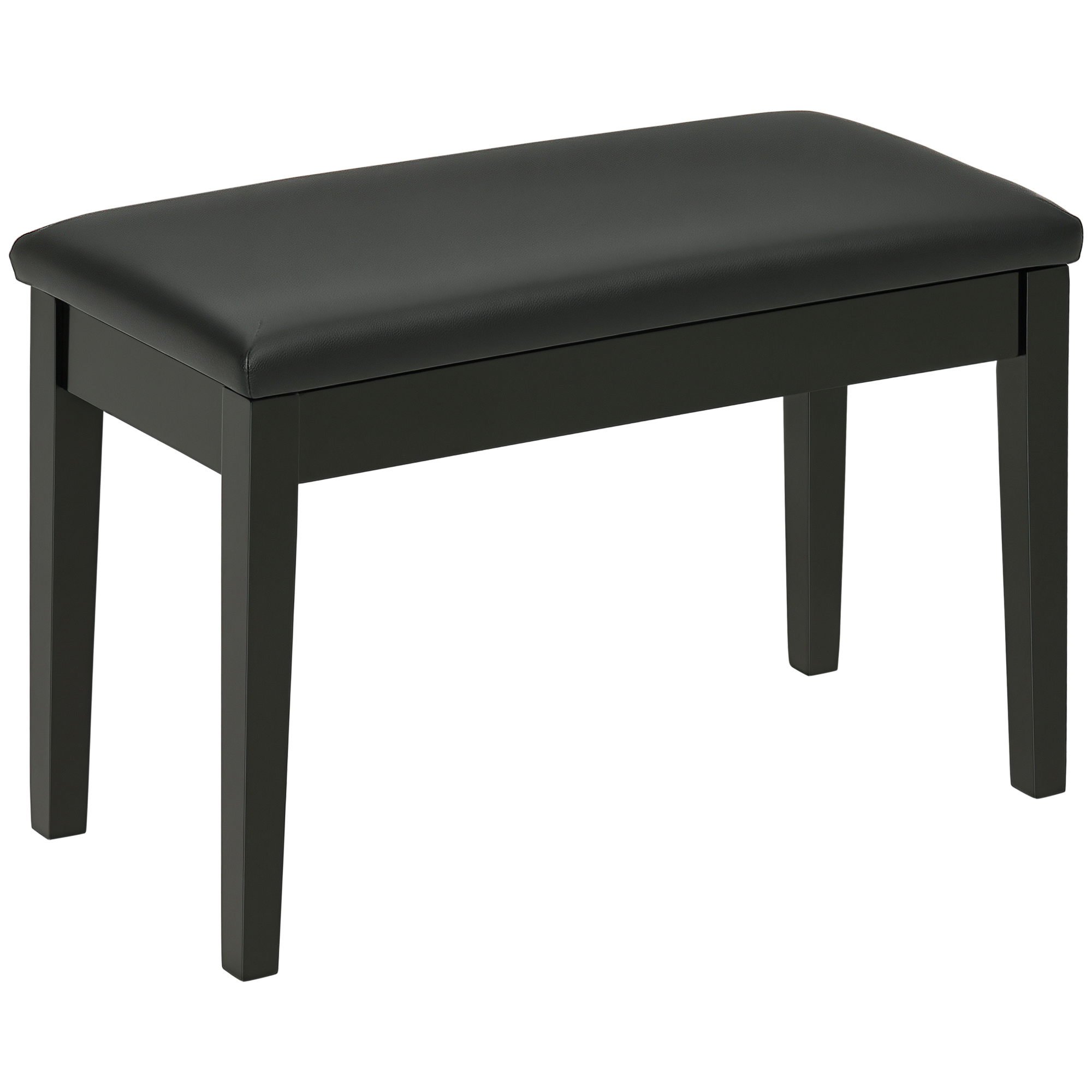 HOMCOM Klavierbank höhenverstellbar mit Stauraum, Pianobank mit Lederkissen in Schwarz, 75x35x49 cm, ideal für Musiker Aosom.de