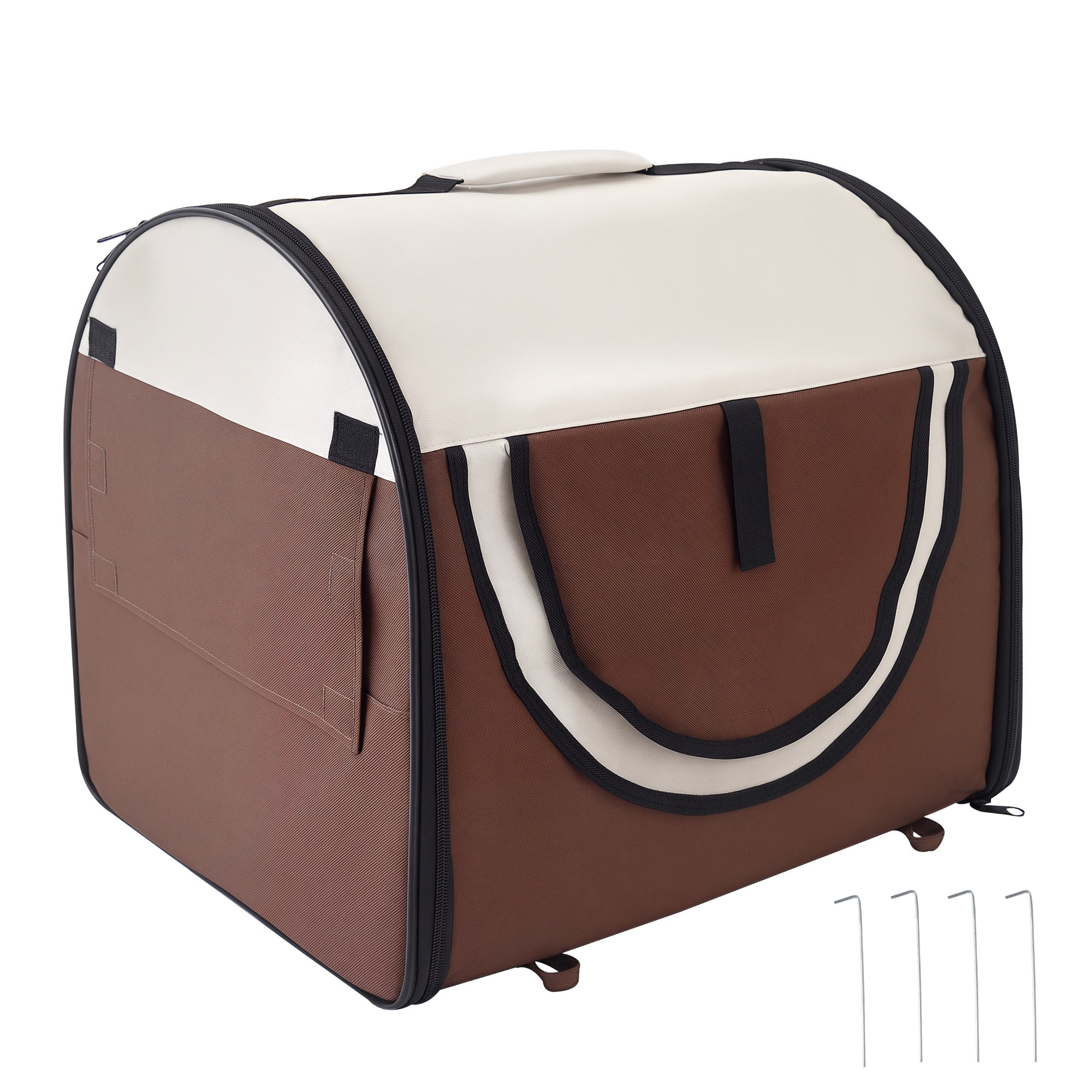 PawHut Hundebox faltbare Hundetransportbox Transportbox für Tier 2 Farben 5 Größen, Kaffee