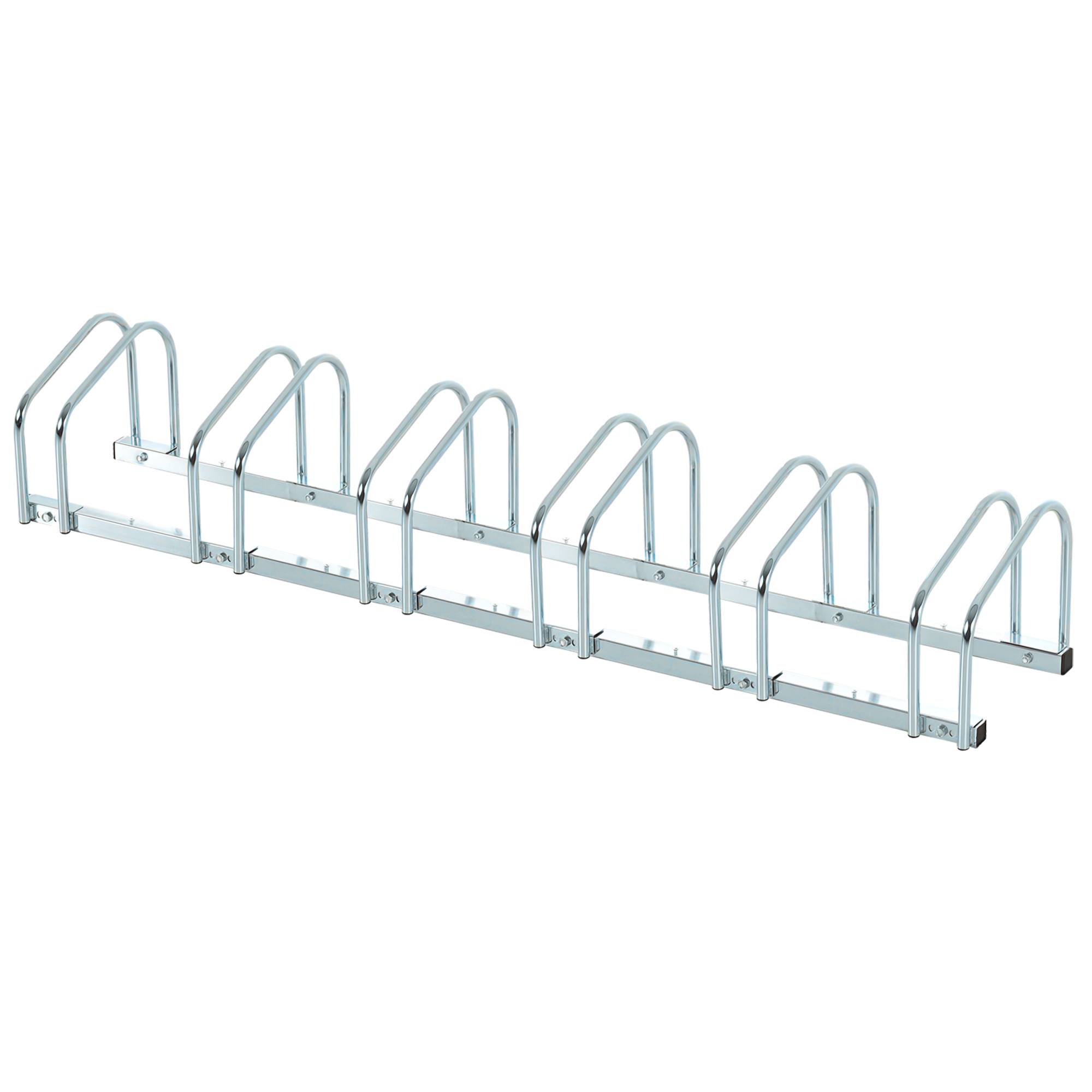 HOMCOM Rastrelliera Portabiciclette Parcheggio per 6 Biciclette in ...