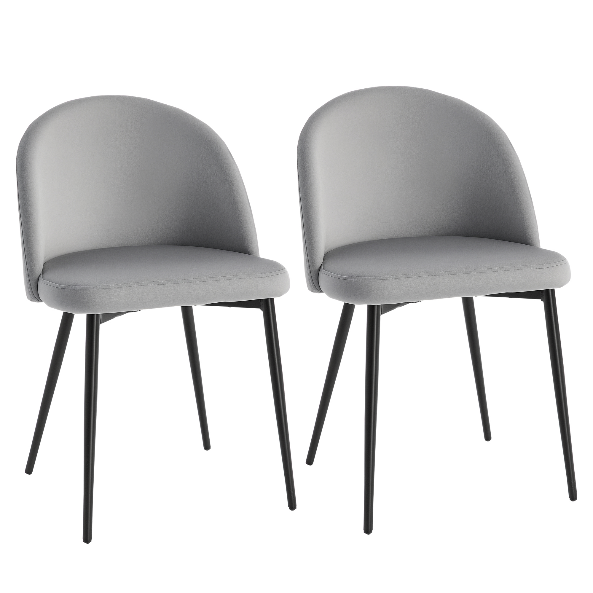HOMCOM Set 2 Sedie da Pranzo Imbottite 57x53x73 cm Verde | Italy