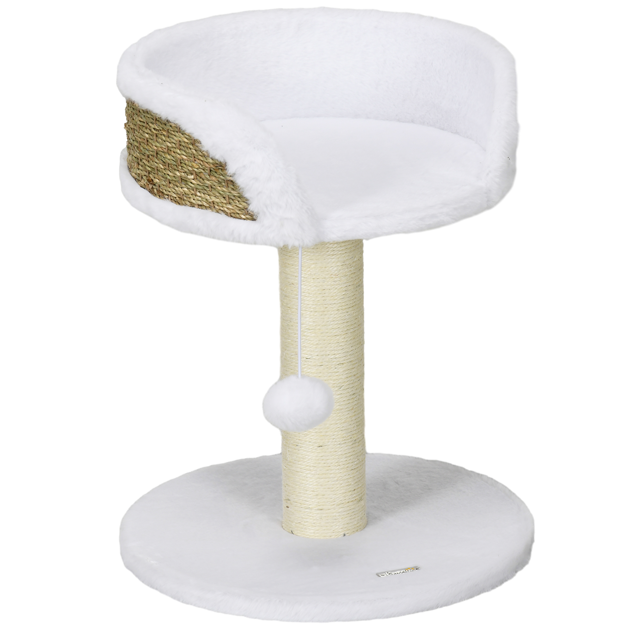 PawHut Cat Tree Tower with Scratching Posts, Grey