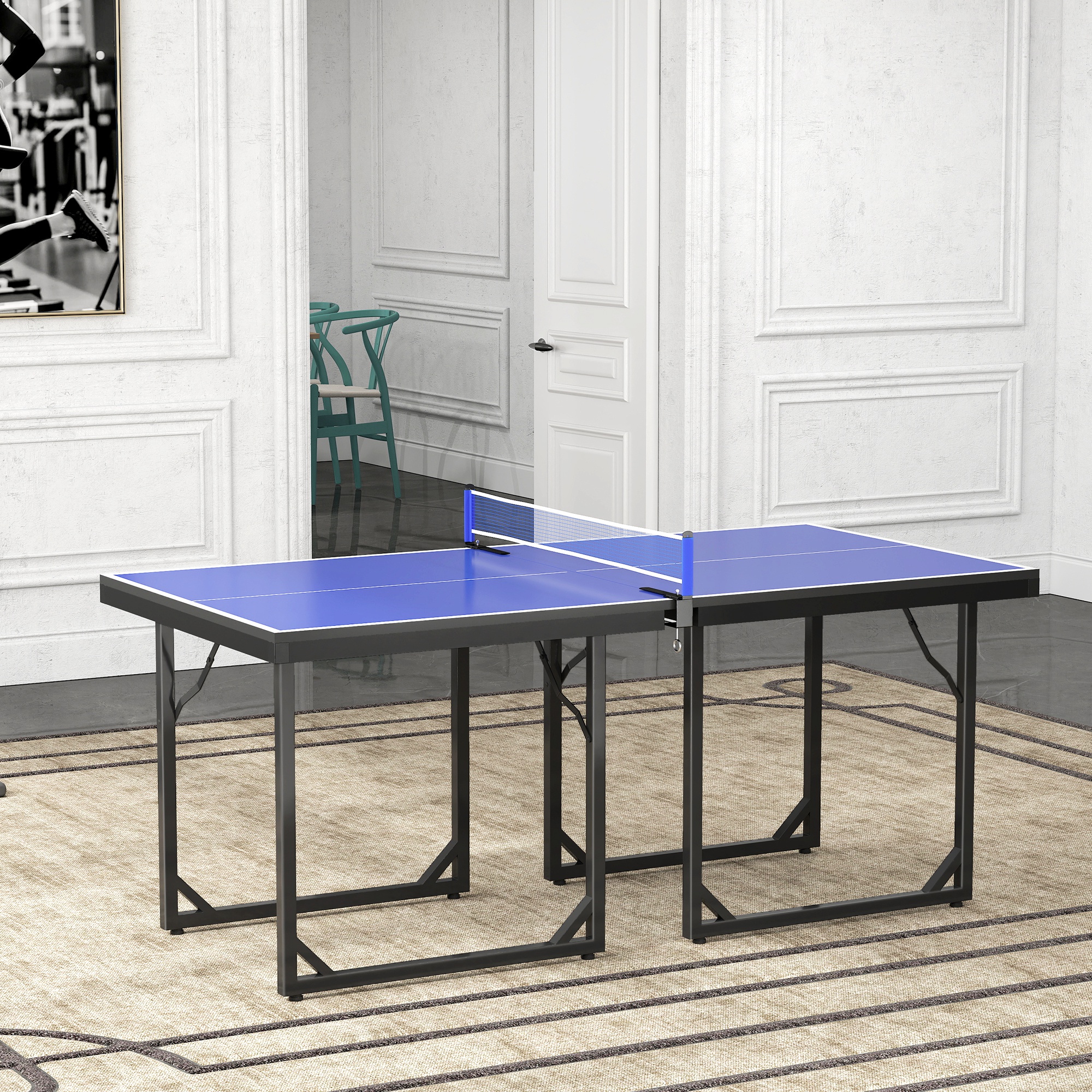 HOMCOM Mesa de Ping Pong Dobrável Mesa de Ping Pong Profissional com ...
