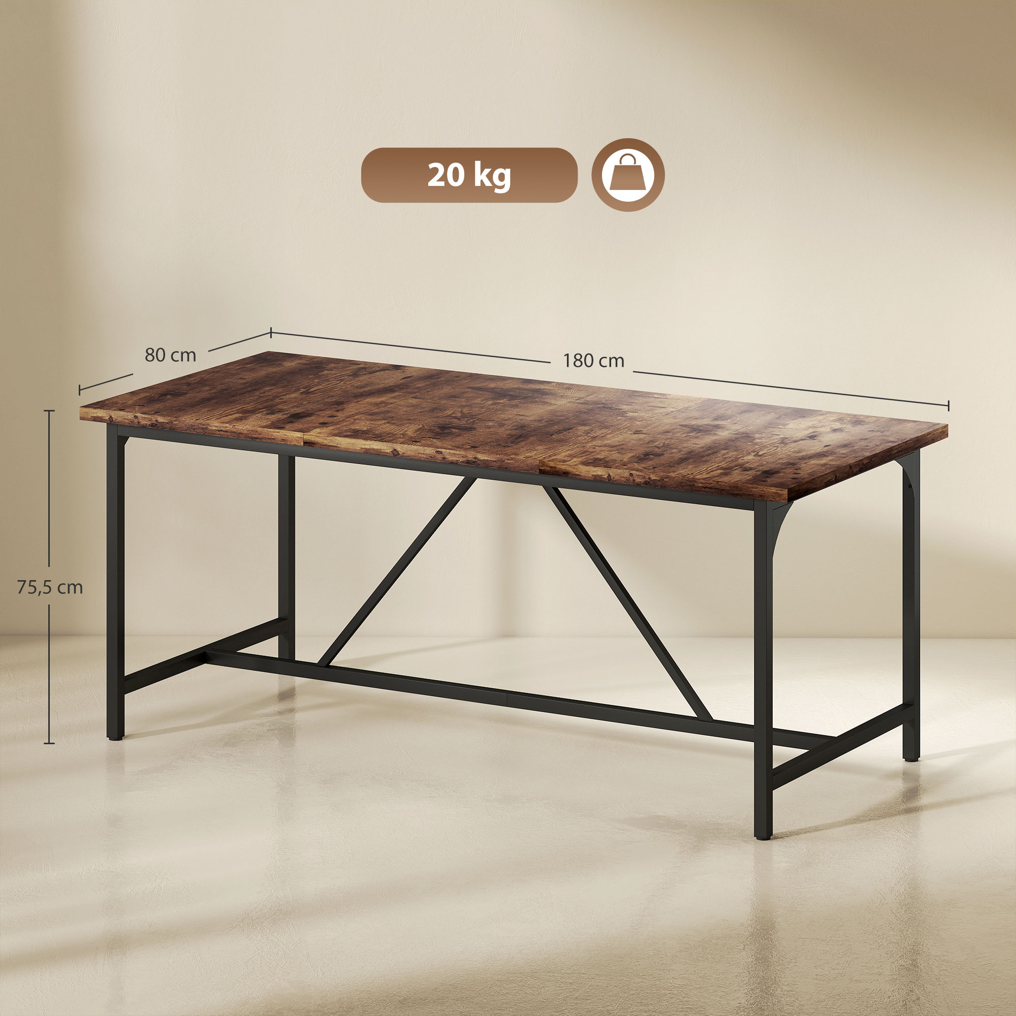 Table à Manger Table Basse Rectangulaire Pour 4-6 Personnes - Pied En Metal Dore Plateau En Mdf Blanc 117x68x75 Cm