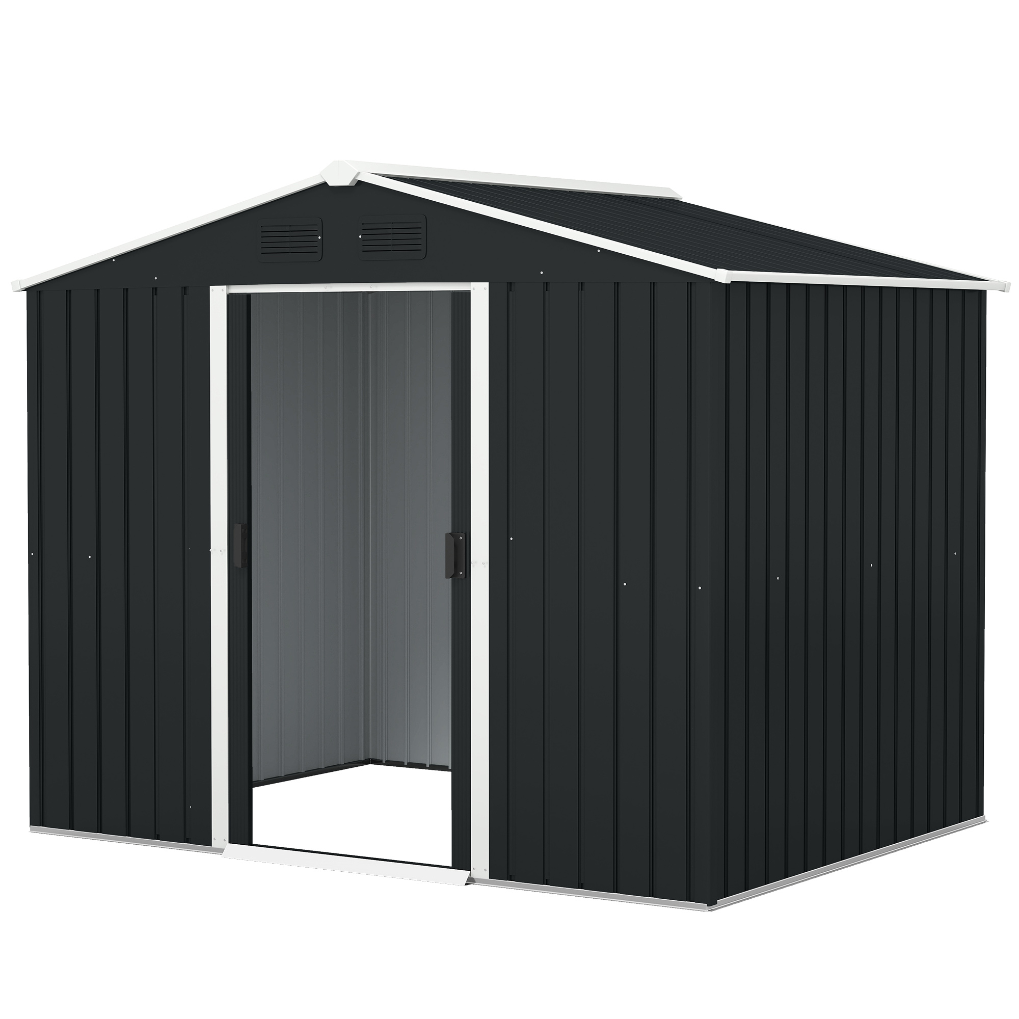 Outsunny 8 x 6ft Garden Storage Shed Double Door Ventilation