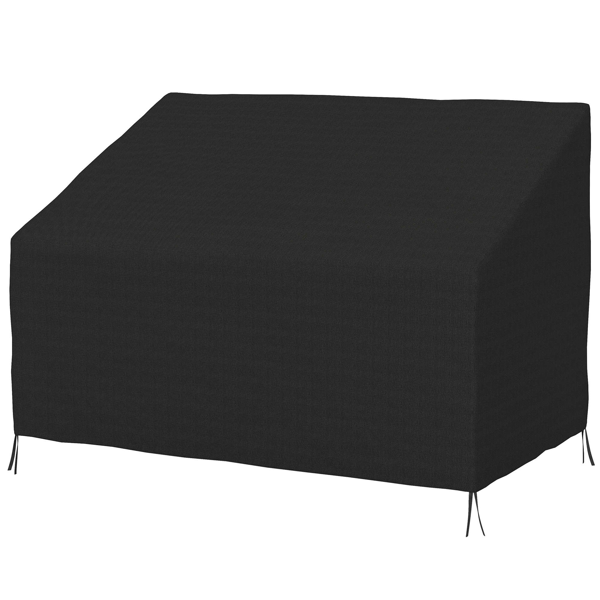Outsunny Housse de canapé exterieur étanche, housse de banc de jardin 600D tissu oxford, 140 x 84 x 56/94 cm, noir