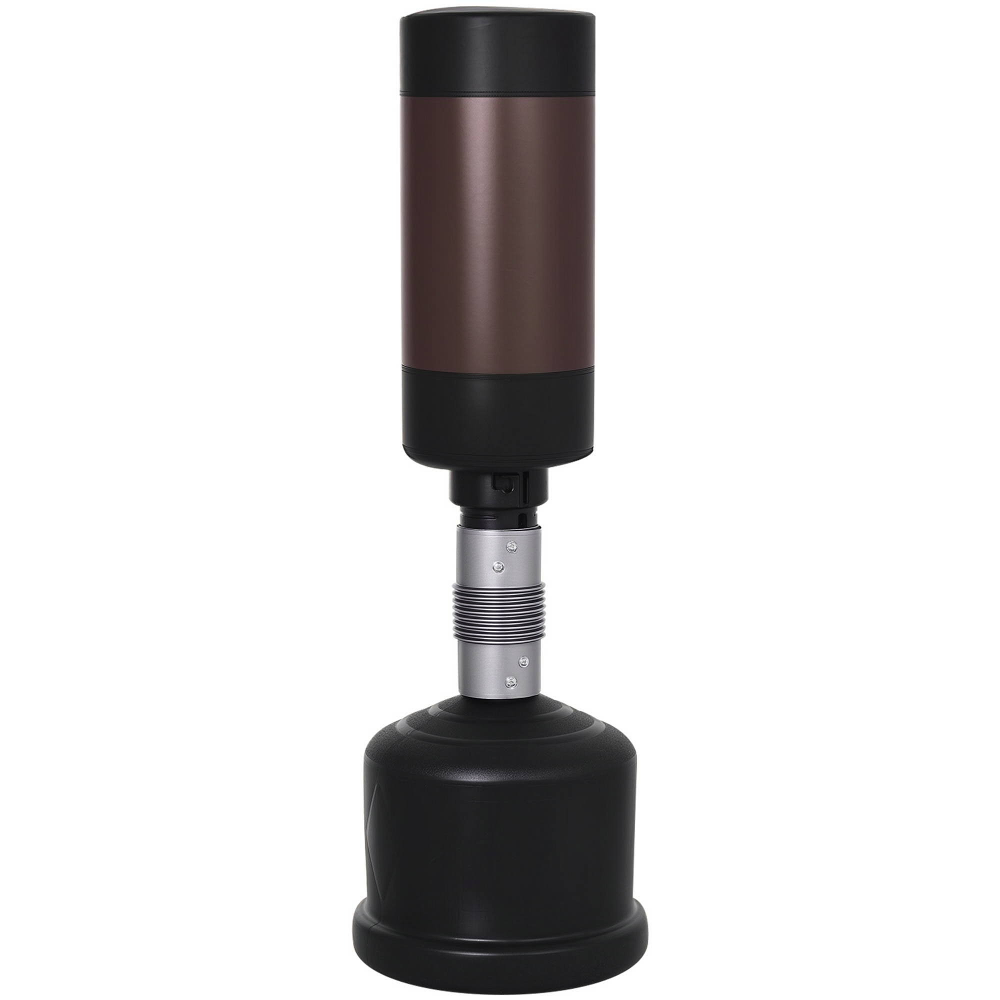 HOMCOM Sac de Frappe Boxe Autoportant Punching Ball Hauteur Réglable 160-185cm Brun noir
