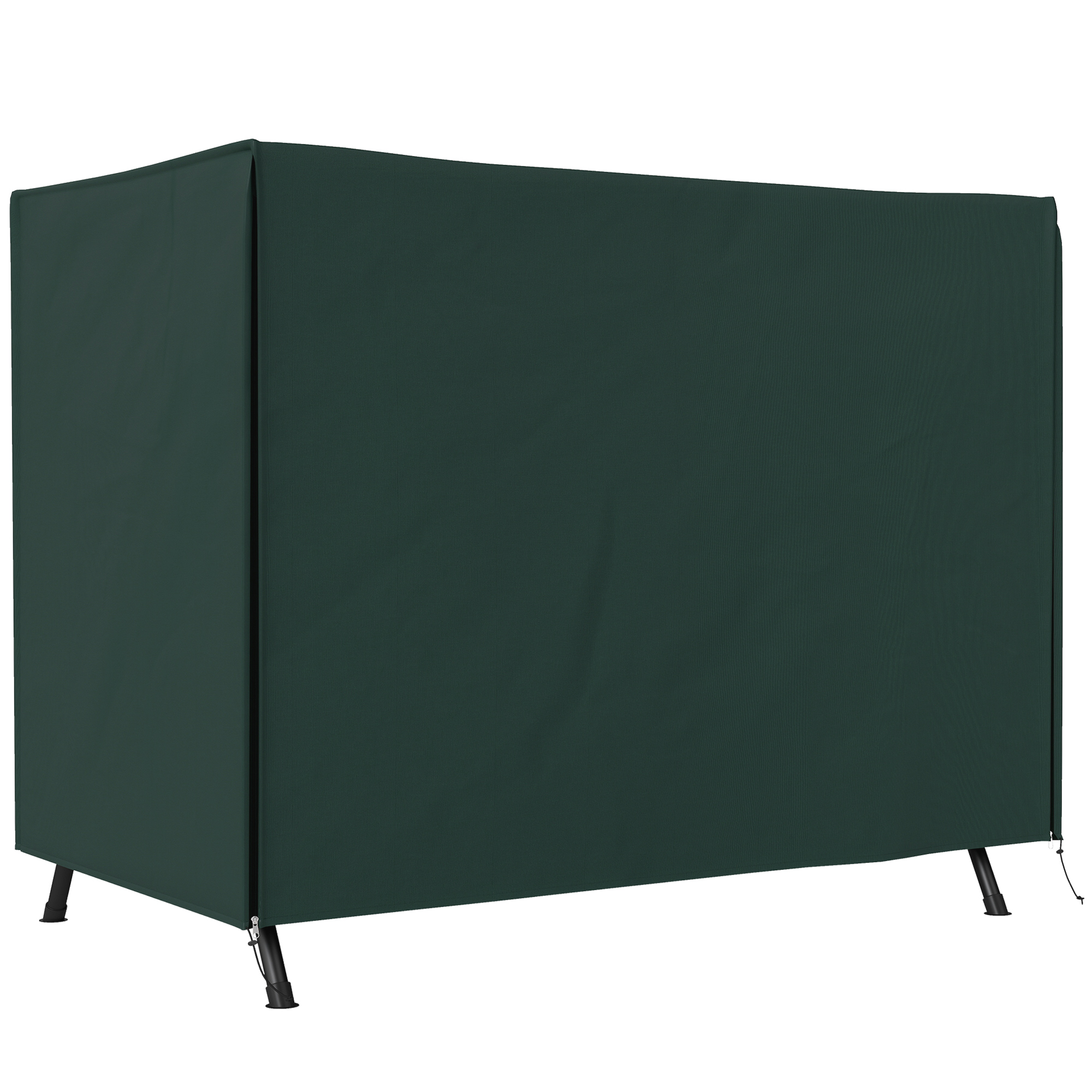 Outsunny Funda para Balancín con Cremallera Cubierta Muebles para Exterior Ideal para Columpios 205x124x164 cm Verde Oscuro   Aosom España