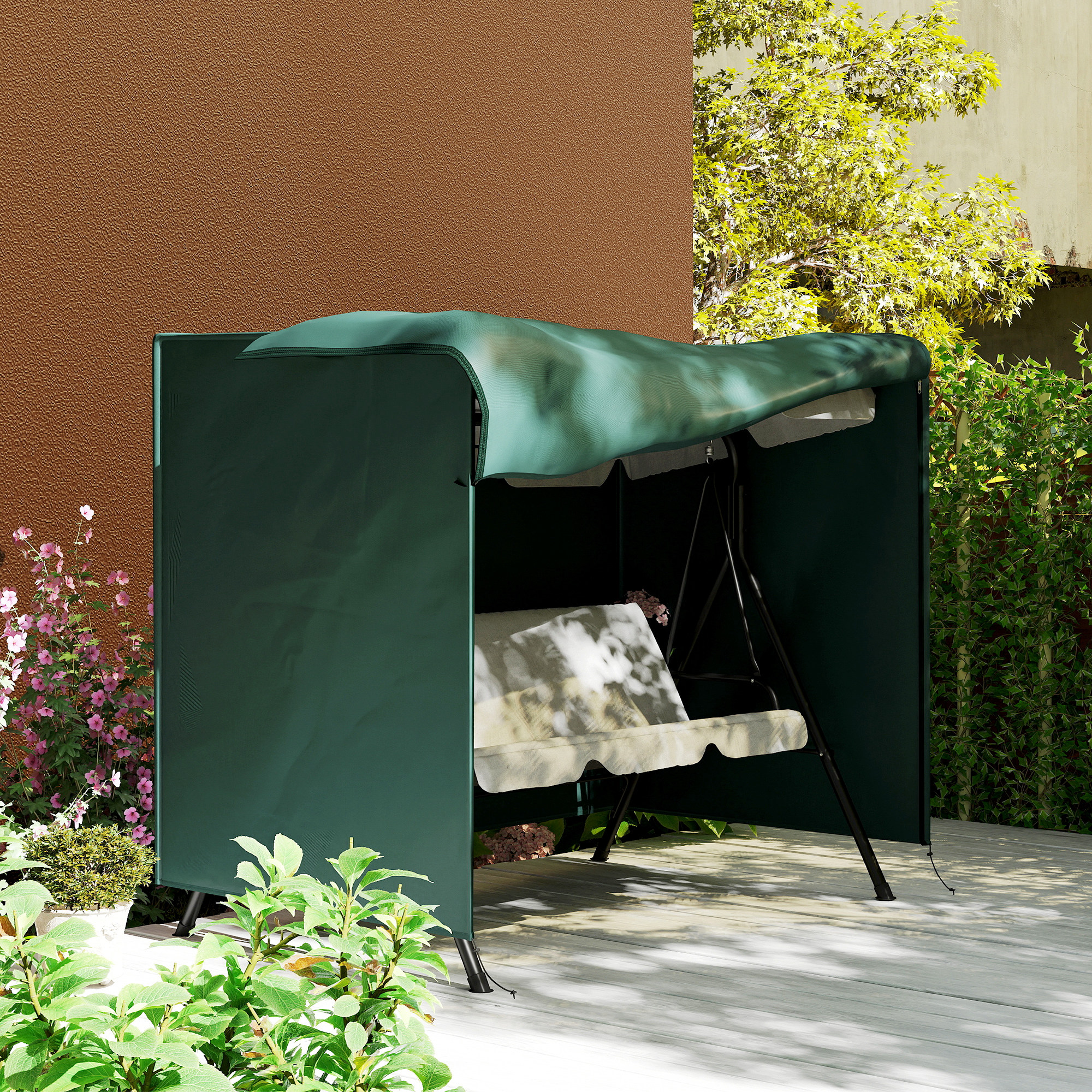 Copertura Impermeabile Per Dondolo Da Giardino - Anti UV, 215x155x150 Cm, Verde - Foto 9