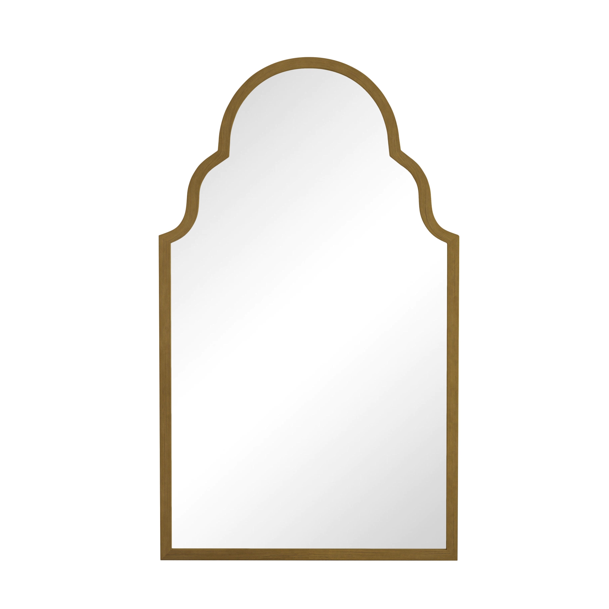 Specchio da parete rettangolare con cornice in metallo, per bagno, soggiorno, 61x3x101 cm, Bronzo