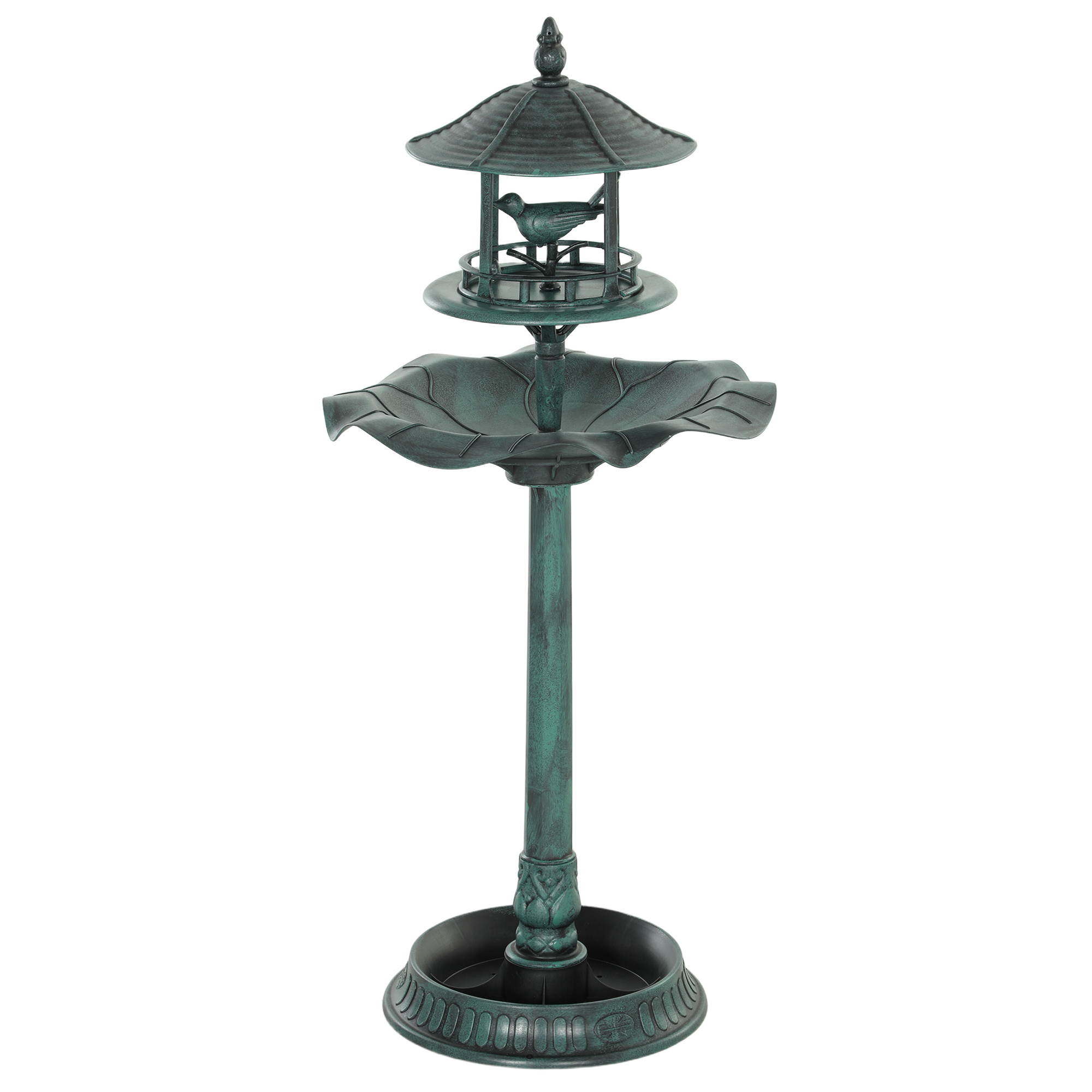 Outsunny Vogelbad Vogeltränke für Vögel Blumenkübel 3-in-1 Ø 50 x 113H cm P günstig online kaufen