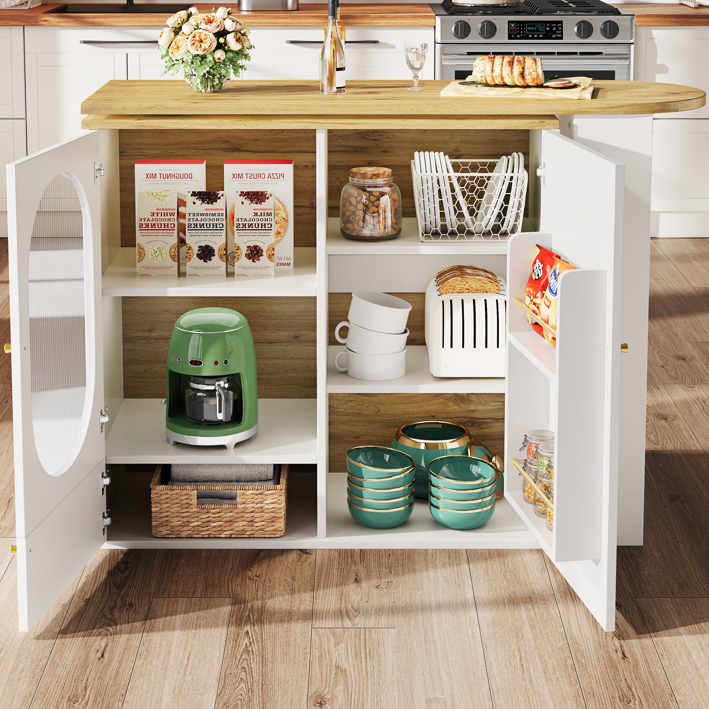 テーブル 9 360° Rotating Bar Table with Storage Shelves, White | Aosom UK