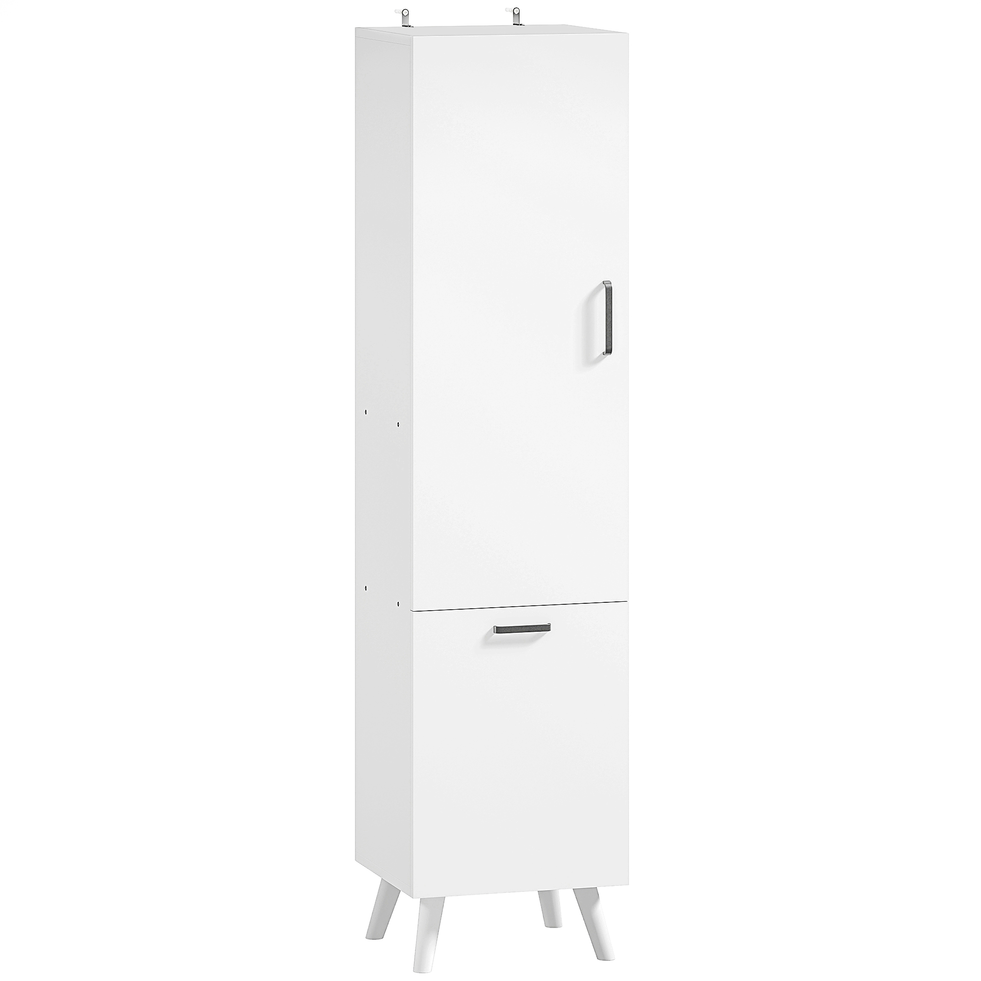 HOMCOM Mueble columna de baño mueble de almacenamiento con armarios con puerta, 35x31,5x144 cm, blanco