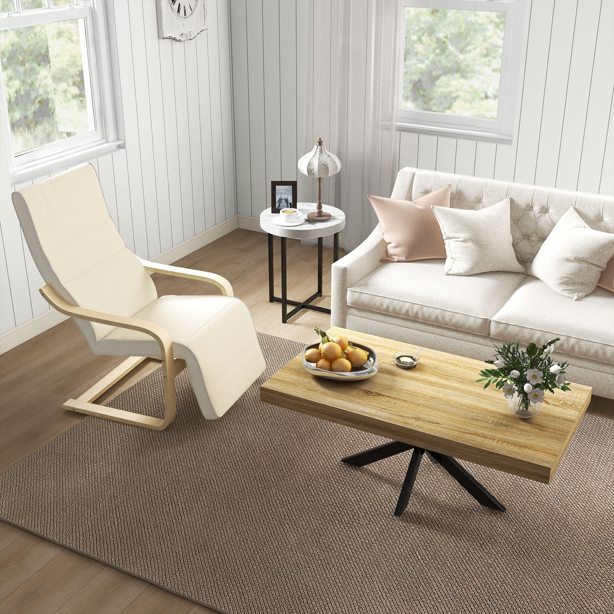 HOMCOM Relaxsessel Schwingstuhl, Ruhesessel, Relaxstuhl mit Verstellbarem F günstig online kaufen