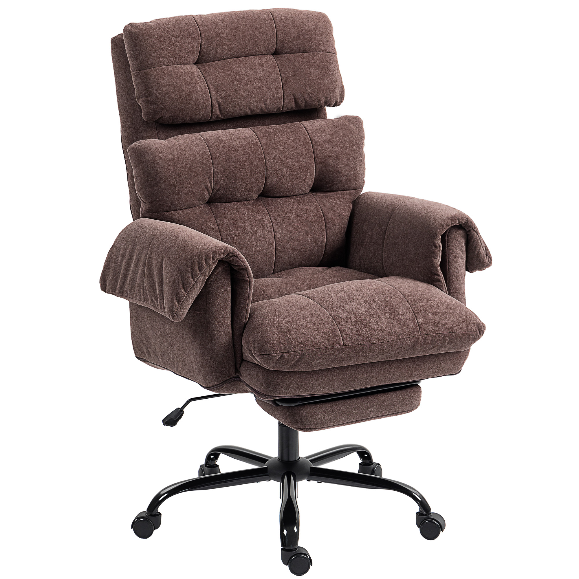 HOMCOM Bürostuhl, Ergonomischer Schreibtischstuhl mit Armlehne, Fußstütze, günstig online kaufen