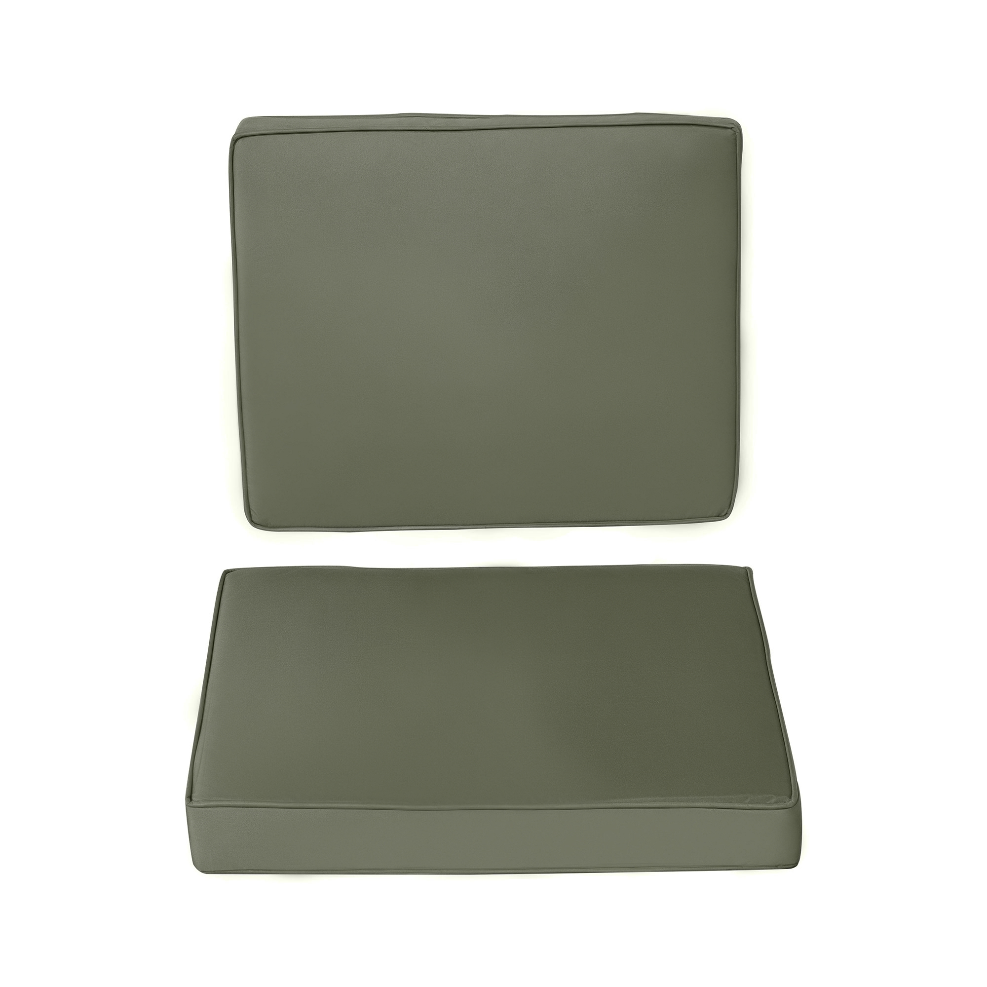 Outsunny Set de 2 perne de șezut pentru scaun perne detasabile confort mari perne matlasate umplute cu spumă material din poliester gri închis | Aosom Romania
