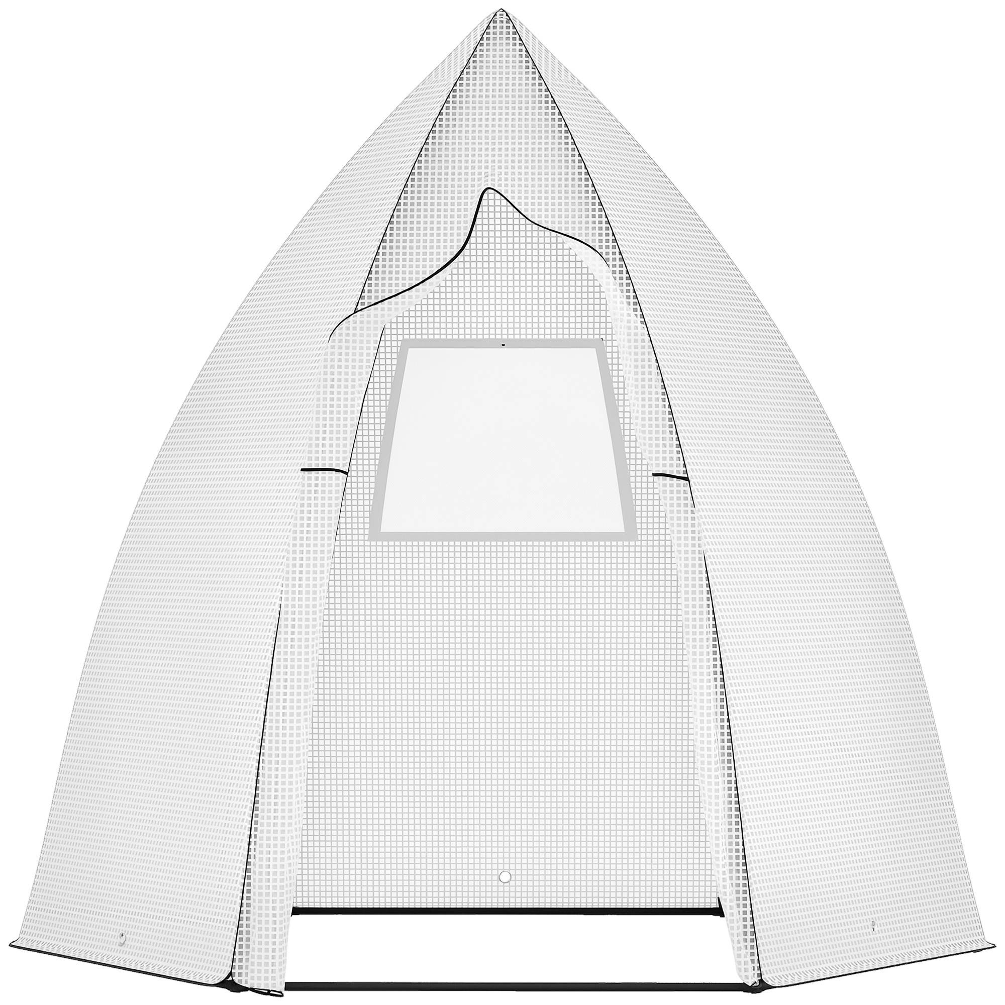 Outsunny Mini Șopron pentru Plantare cu Uși Rulante pentru Grădină și Balcon Protecție iarna Alb 160 x 140 x 180 cm | Aosom Romania