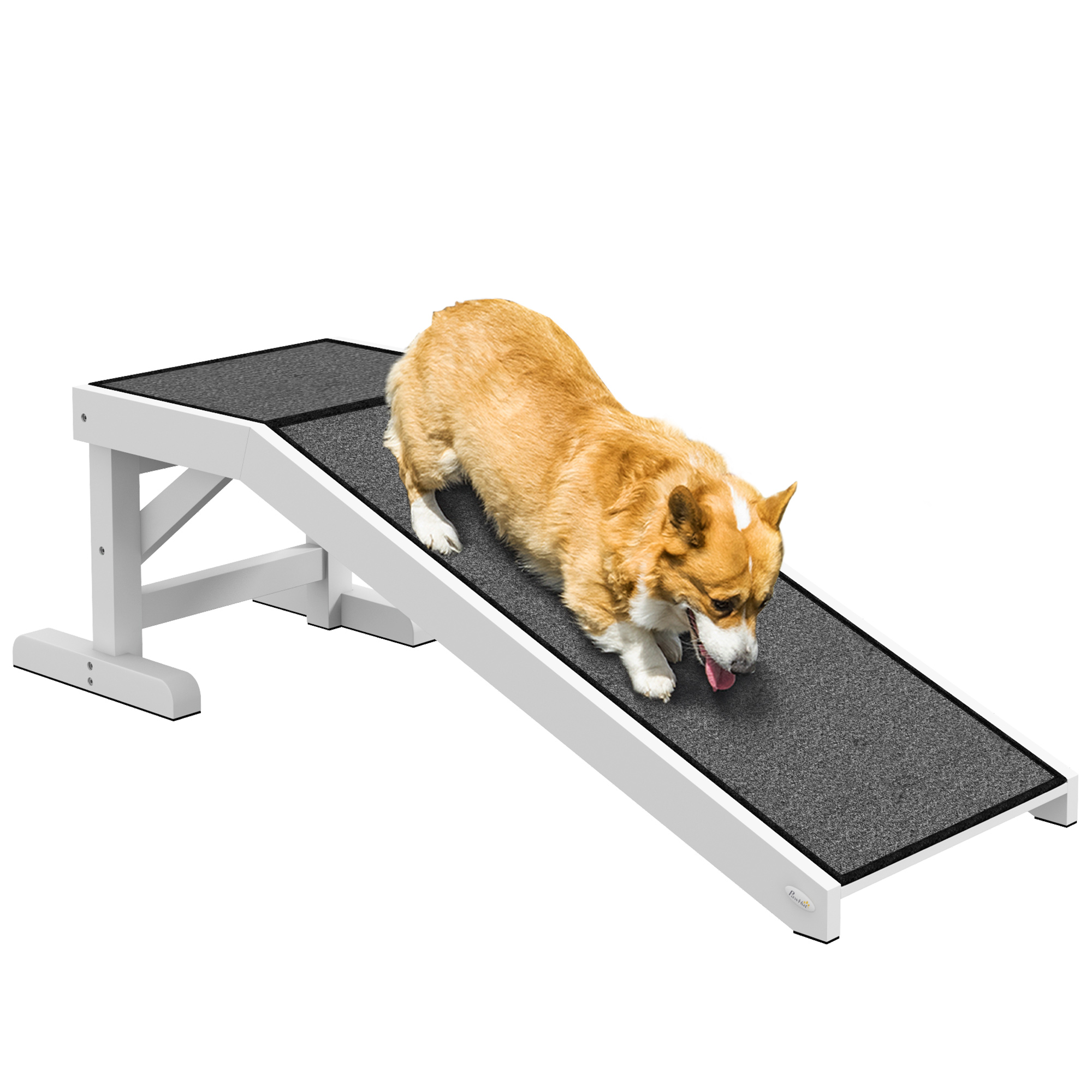 Rampa pentru animale de companie PawHut cu covor antiderapant 125 x 40 x 35,5 cm Pin | Aosom Romania