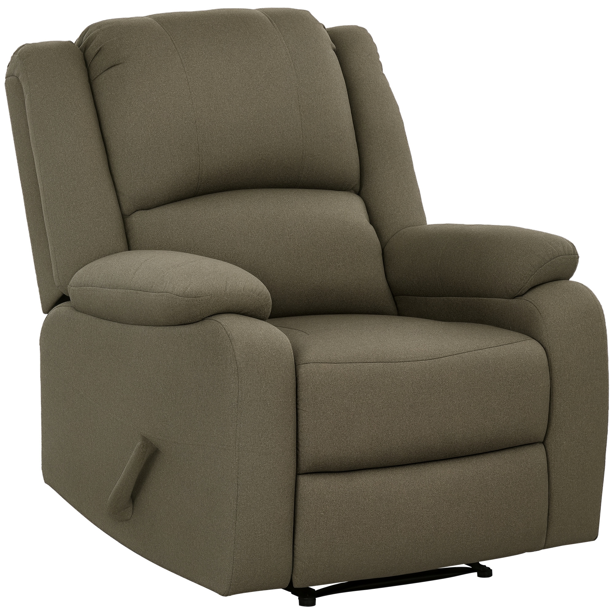 HOMCOM Fotoliu de relaxare, funcție de întindere și suport de picioare, reglabil, până la 150 kg, cadru din oțel, 90 x 96 x 98 cm, Maro | Aosom Romania