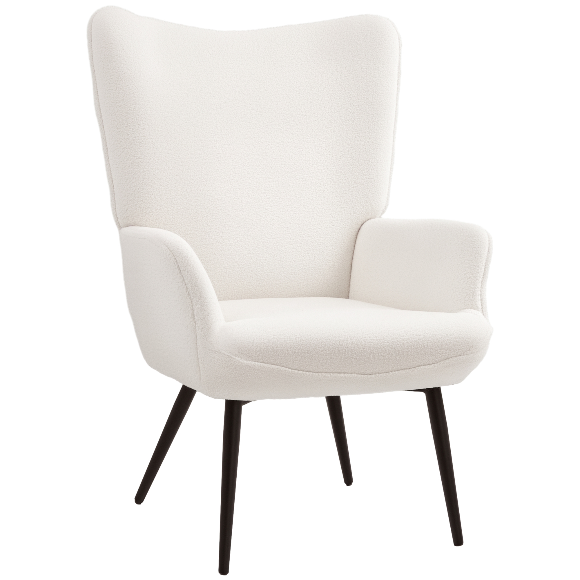 HOMCOM Fotoliu tapițat, design modern, 71x77x102cm, Crem | Aosom Romania