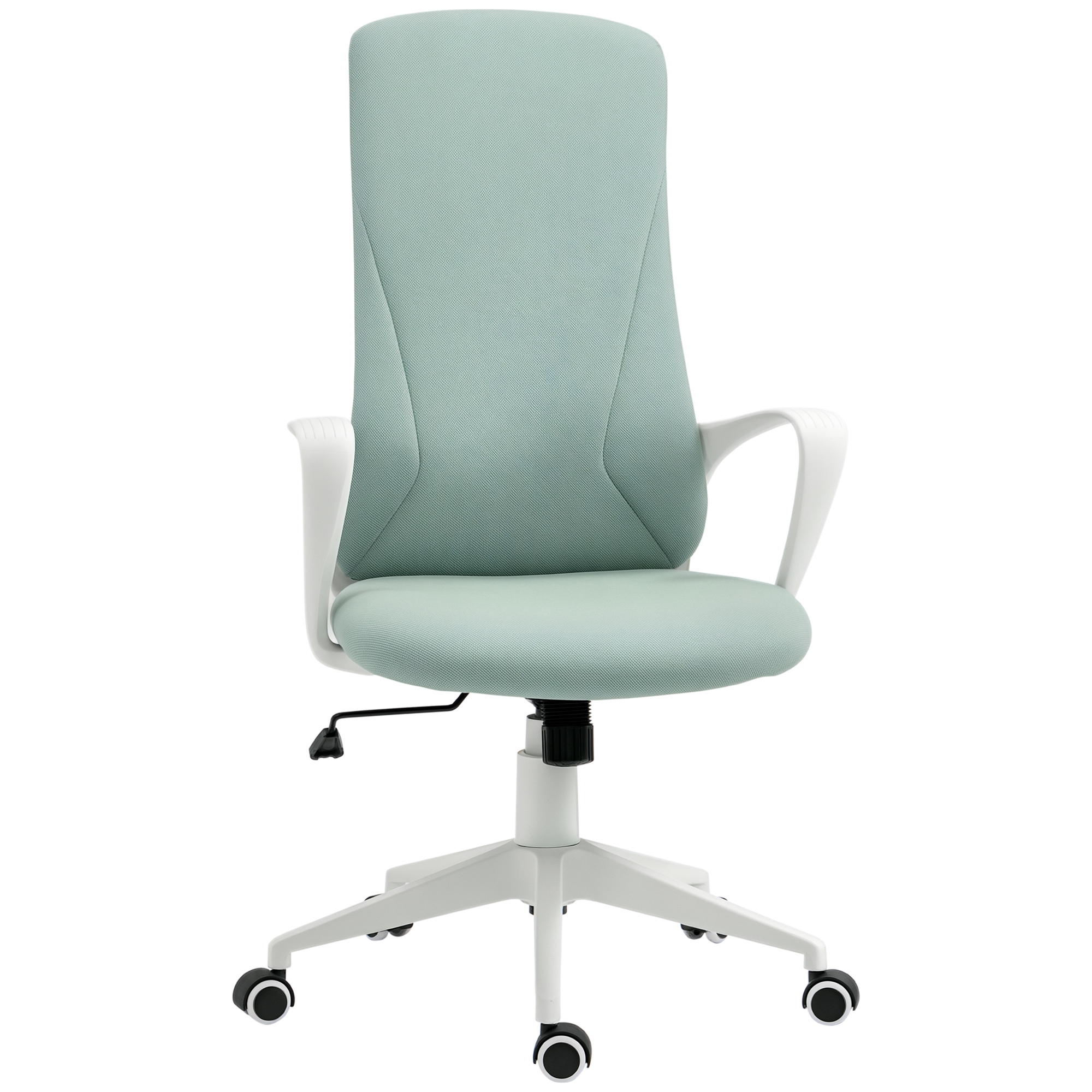 Vinsetto Scaun de birou ergonomic cu brațe și role pivotante - funcție înclinare și înălțime reglabilă - verde | Aosom Romania