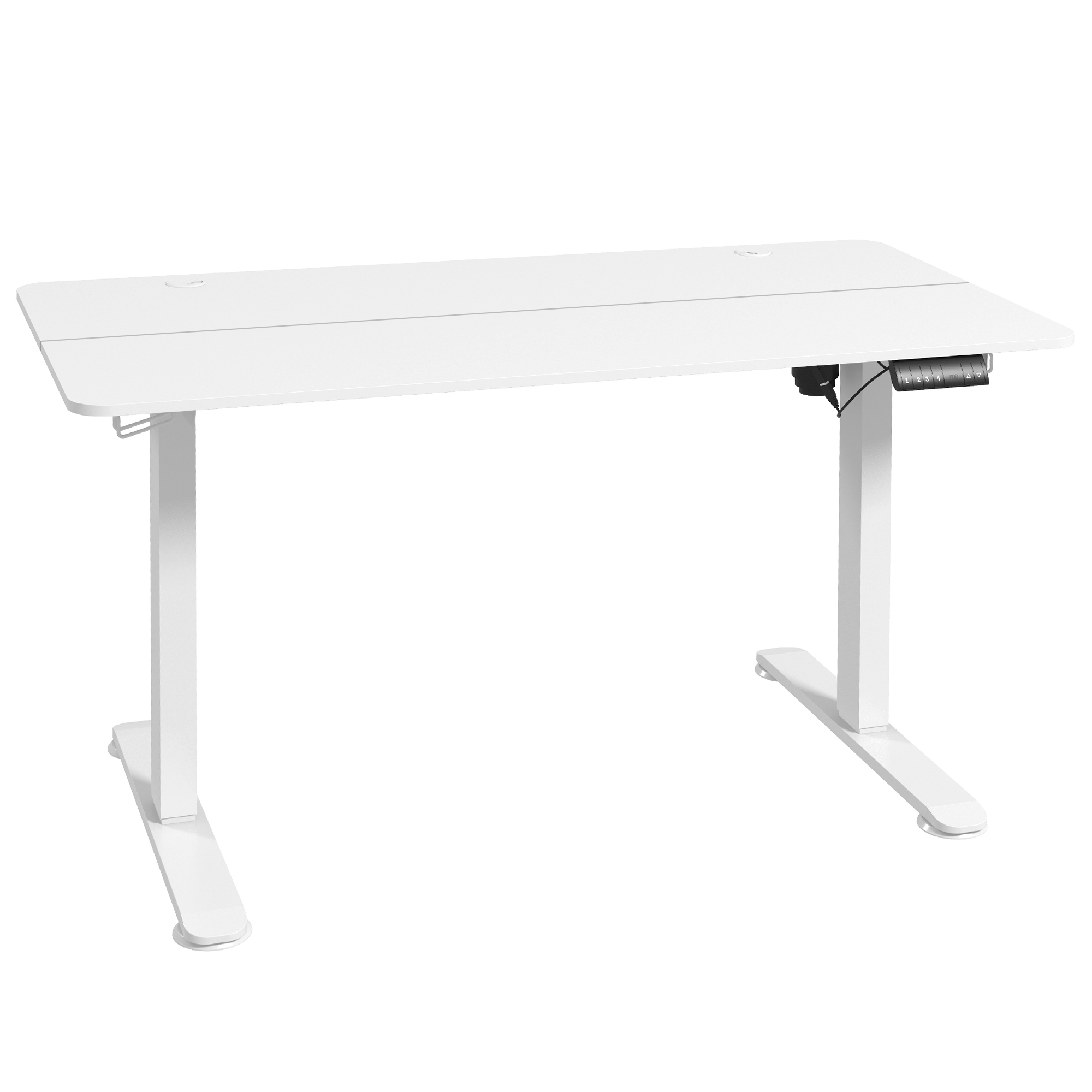Vinsetto Birou Electric de Înălțare și Coborâre, 140 cm x 70 cm x 116 cm, Alb | Aosom Romania