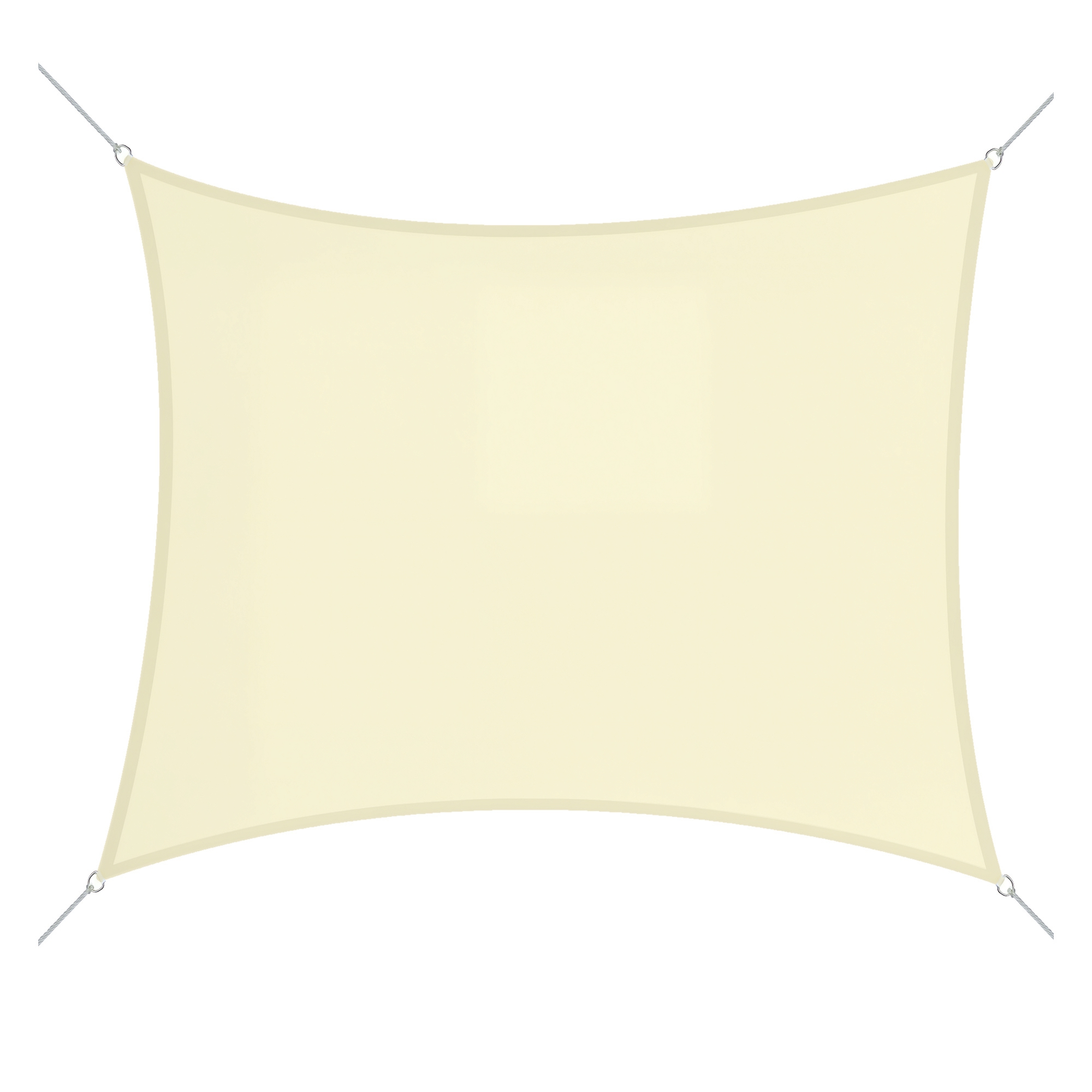 Outsunny Voal de umbra pătrat 3x3m material pentru exterior protecție anti-UV, pentru grădină terasă exterior patio piscină balcon, crem | Aosom Romania