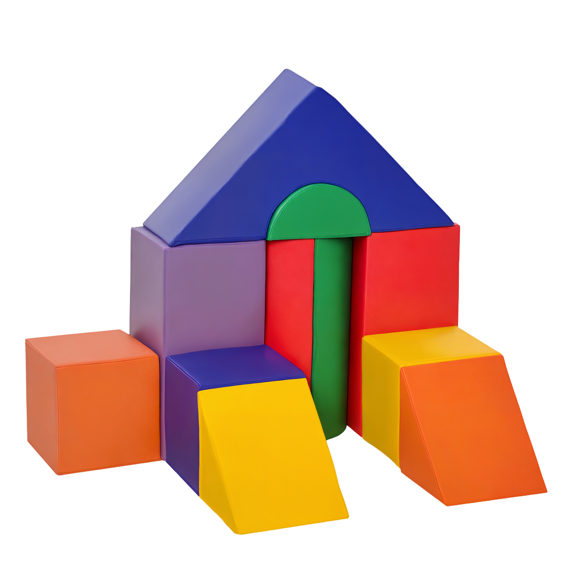 HOMCOM Parcurs motricitate bebeluși 11PCS, modul motricitate bebeluși din spumă EPE cu husă din material sintetic, blocuri construcție din spumă, jucării educative pentru copii de 1-3 ani, multicolor | Aosom Romania