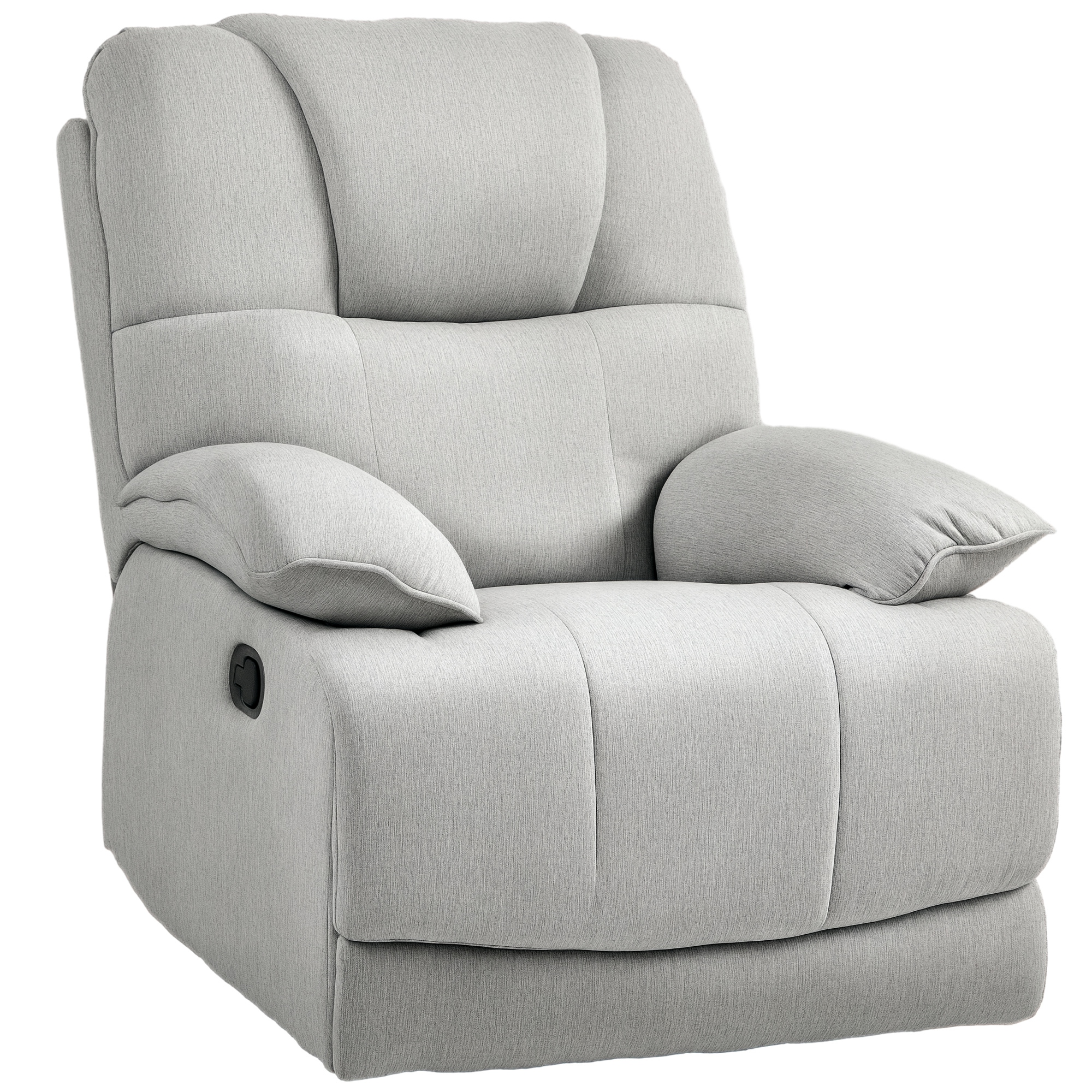HOMCOM Scaun de relaxare, ajustabil, confortabil, 89x101x105 cm, Gri | Aosom Romania