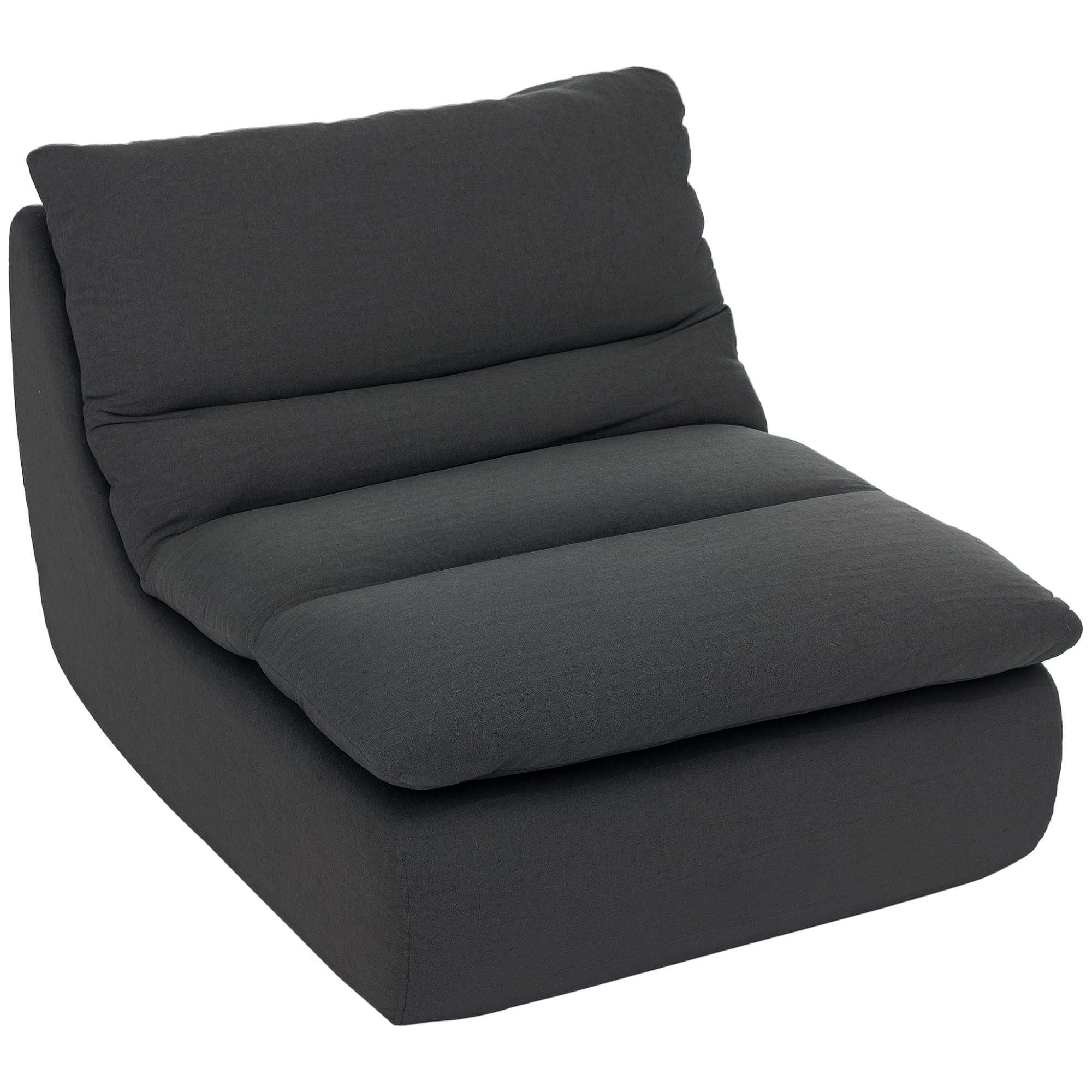 HOMCOM Fotoliu de podea din spumă, chaise-longue, fotoliu de lounge pentru living, dormitor, gri | Aosom Romania