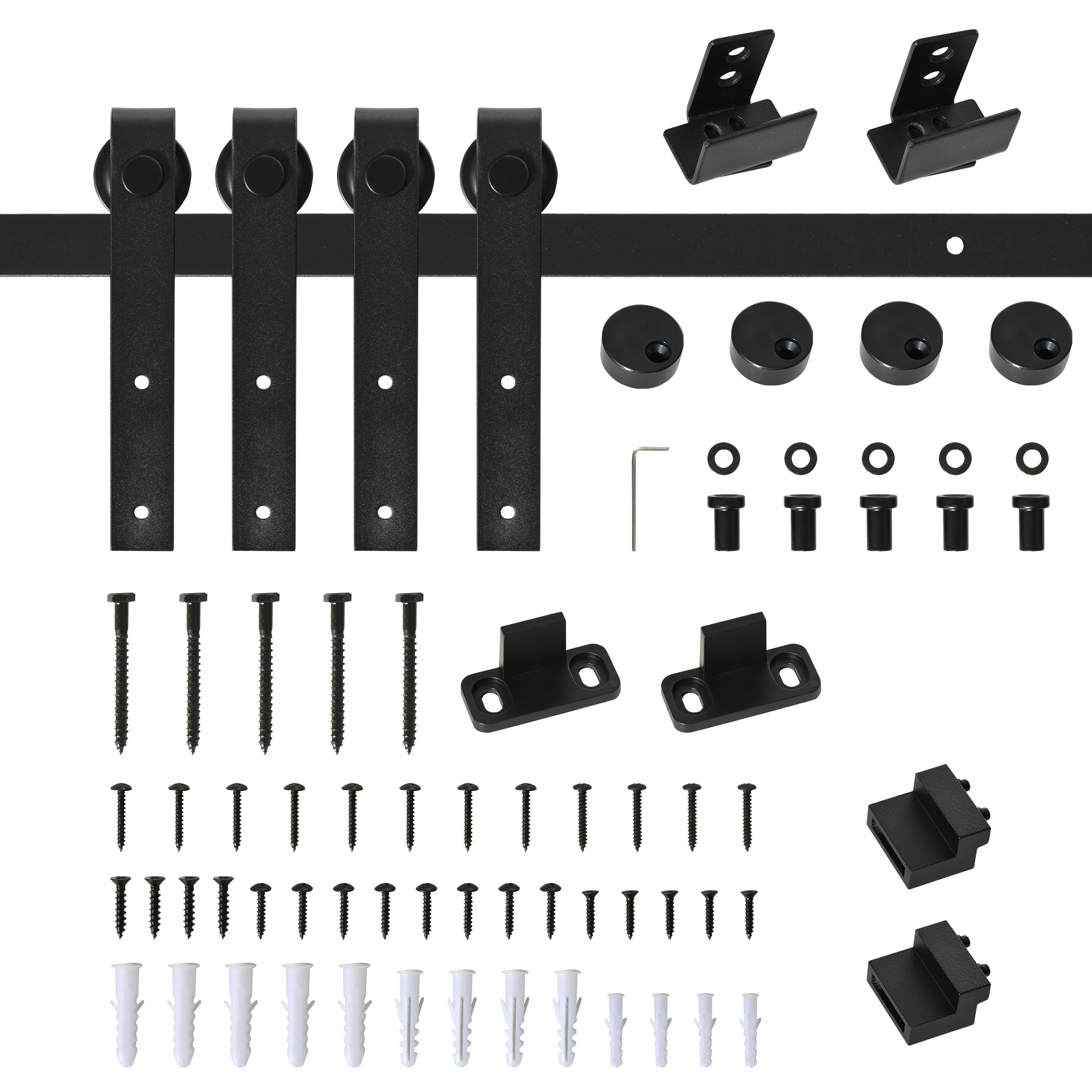 HOMCOM Set Complet Ușă Glisantă de 183 cm - Perfect pentru orice spațiu | Aosom Romania