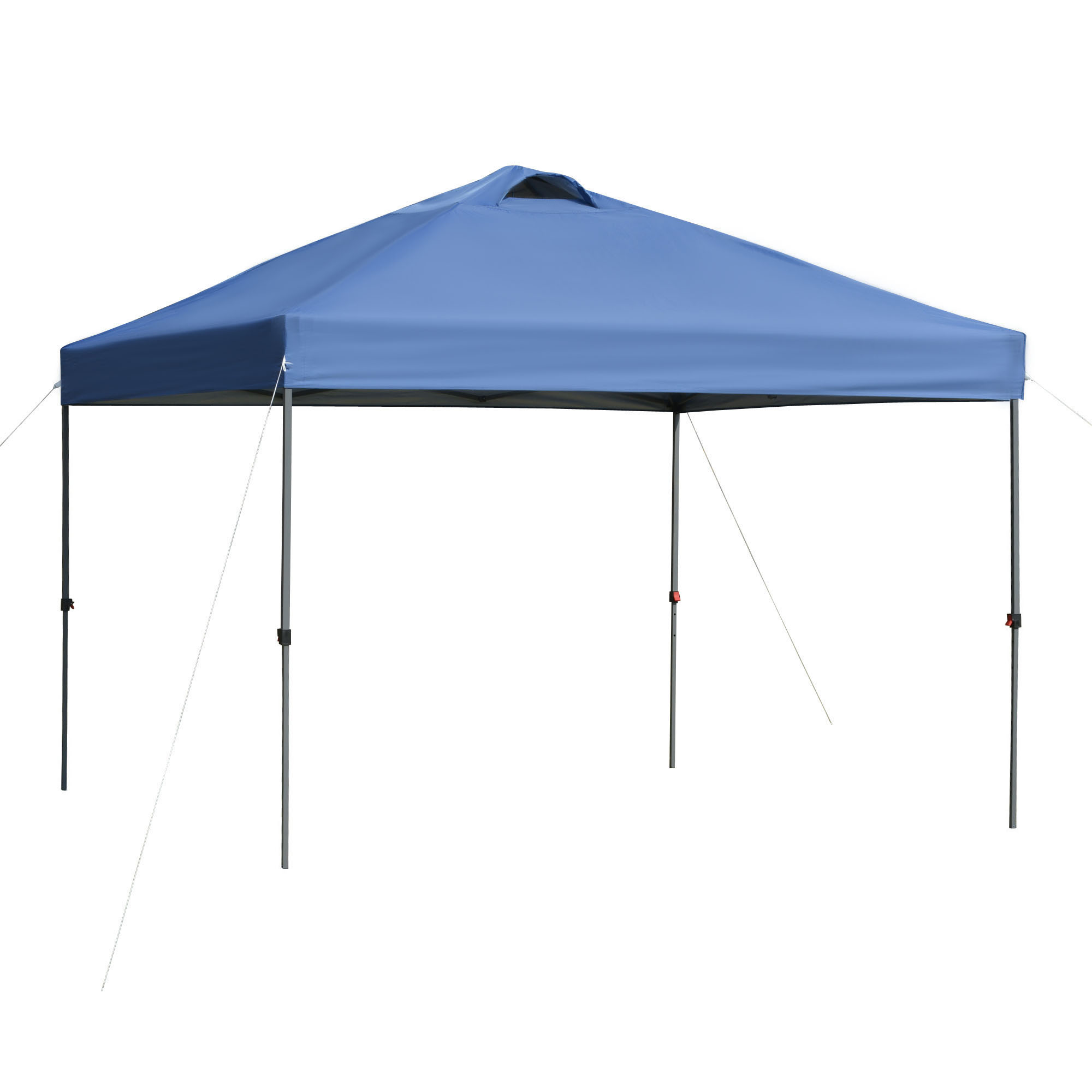Outsunny Pavilion de gradina, pavilion pliabil, cort festiv, cort de gradina inclusiv cuie, franghii, tesatura Oxford, 2,95 x 2,95 x 2,64 m, Albastru | Aosom Romania