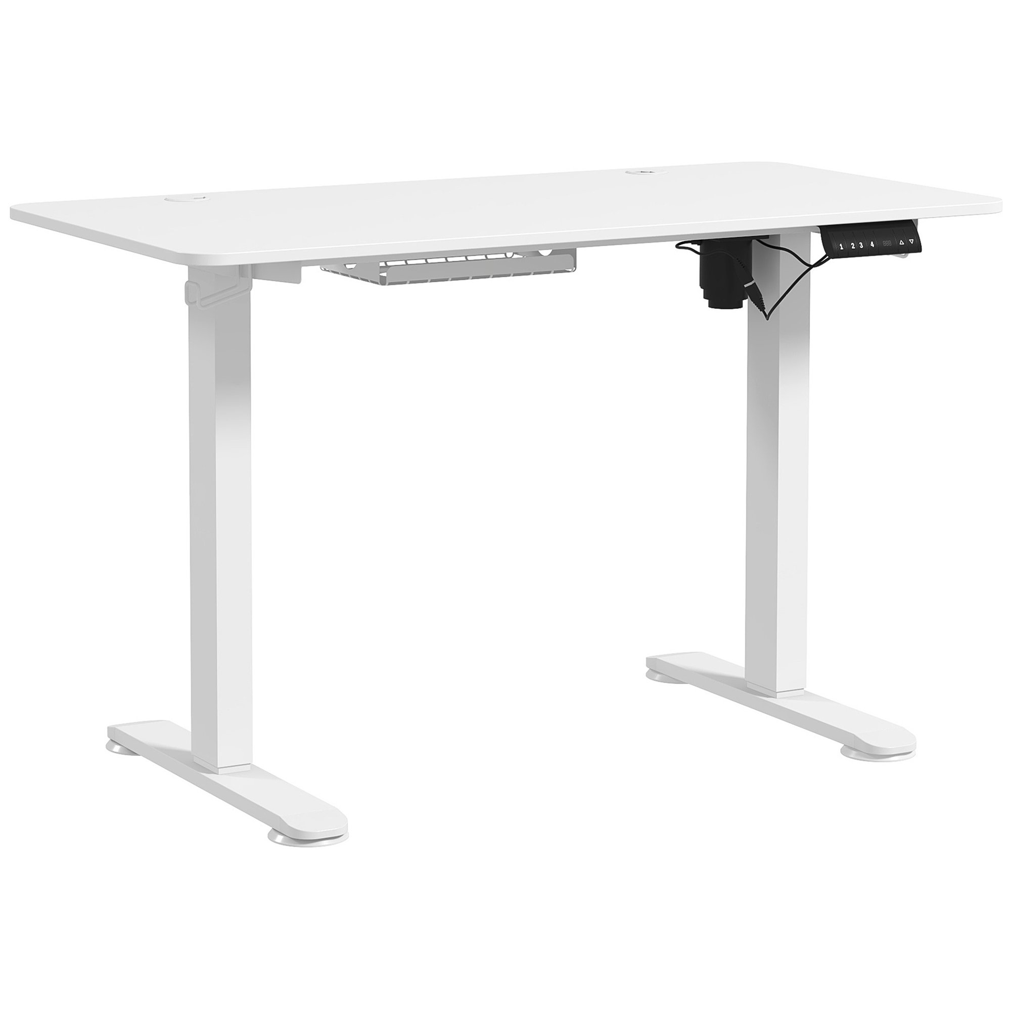 Vinsetto Birou Stație Înaltă-Scăzută, reglabil în înălțime, 120x60x72-116cm, Alb | Aosom Romania