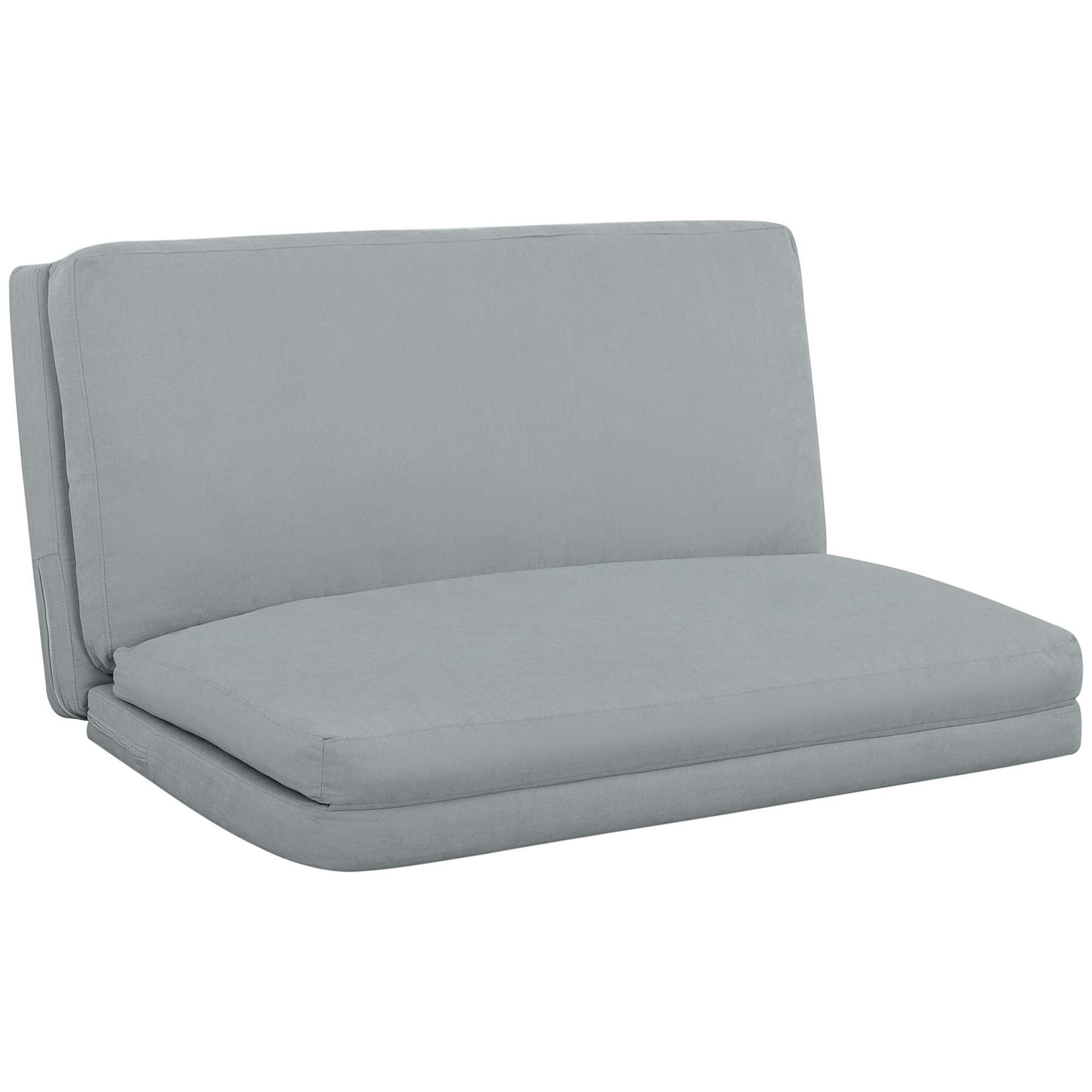 HOMCOM Canapea paresseux șezlong extensibil pliabil în 4 părți, greutate 240 Kg, 137,5 x 85,5 x 74 cm, gri deschis | Aosom Romania