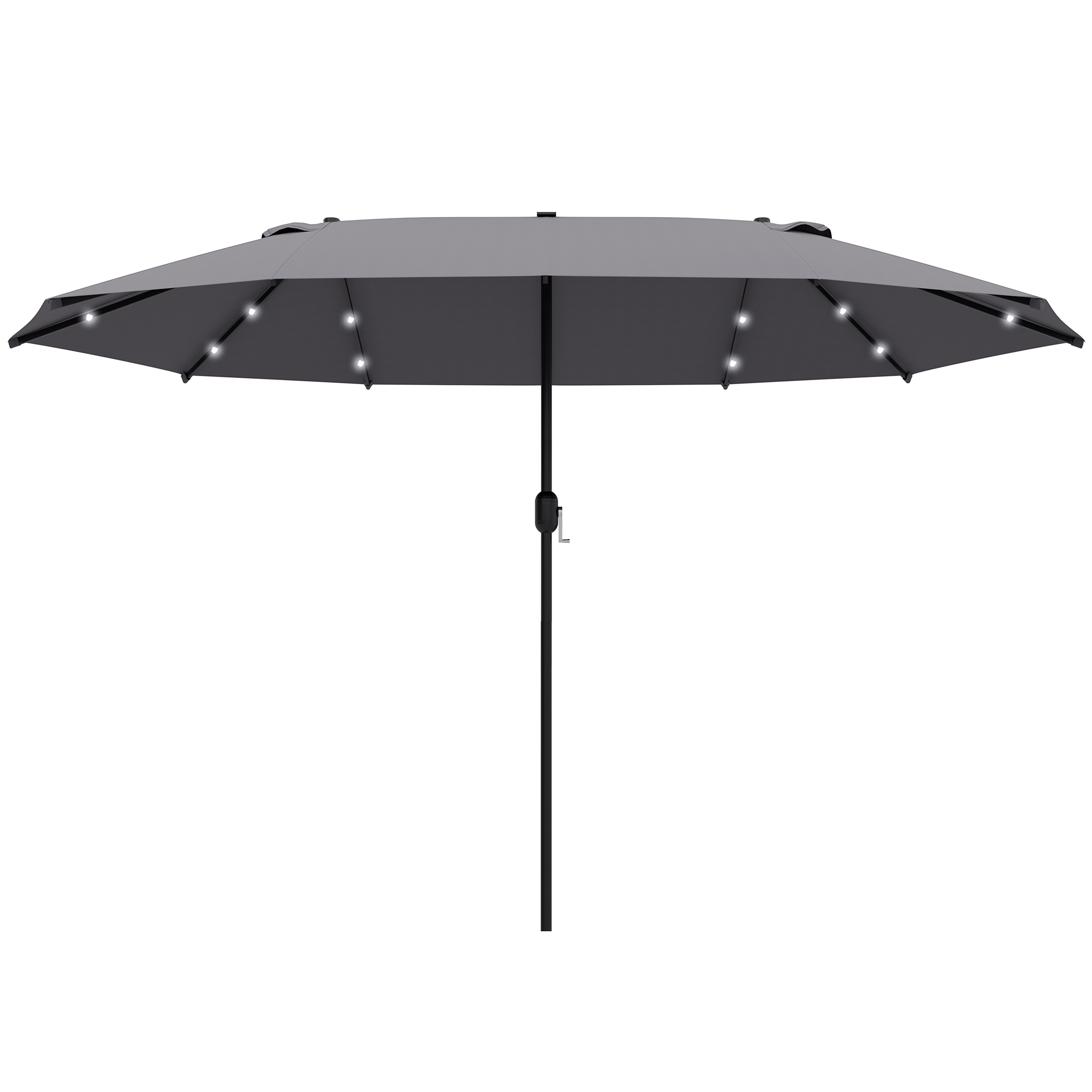 Outsunny Parasolar Ovale Gri Inchis 440 x 256 cm | Aosom Romania