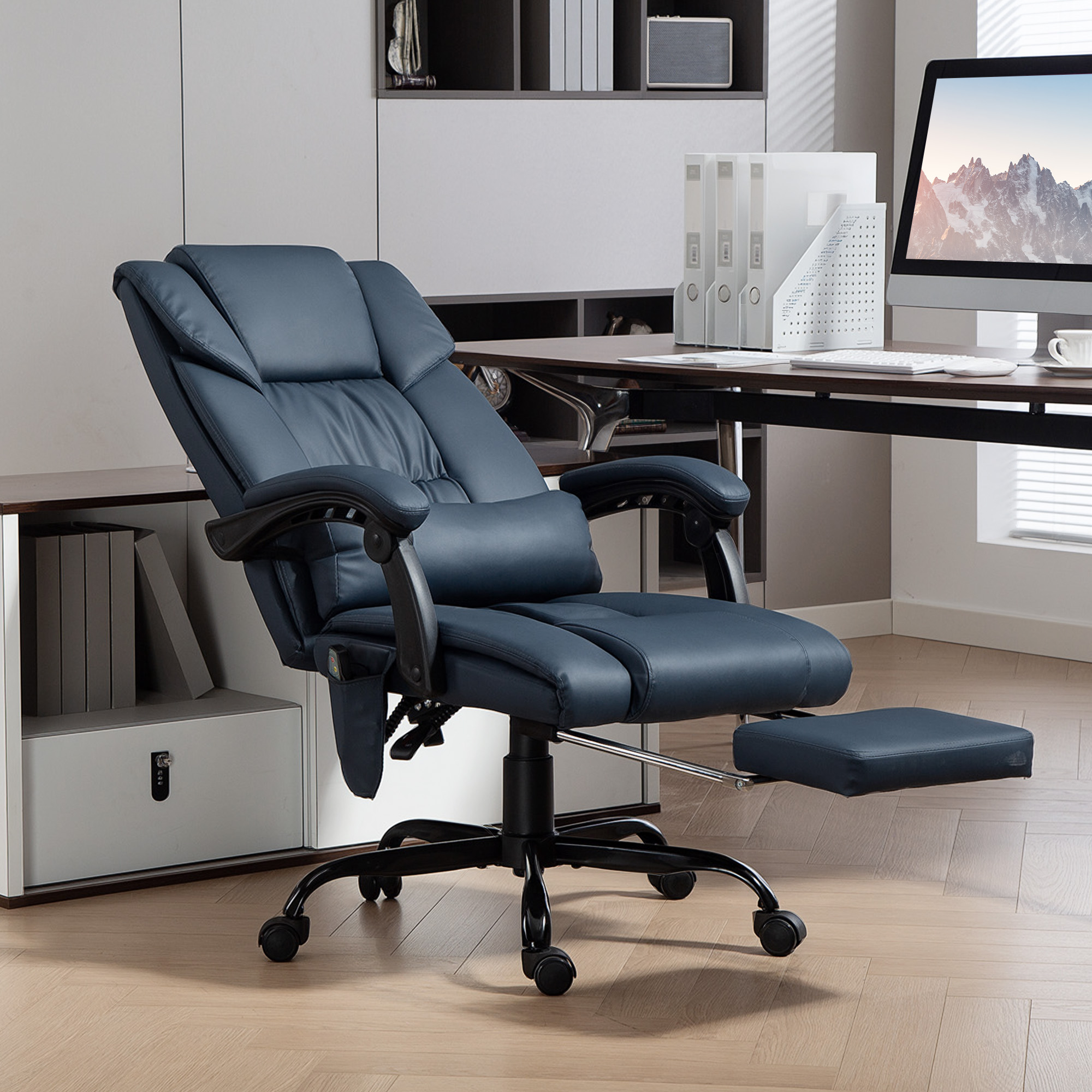 Vinsetto Massagesessel, Bürostuhl, ergonomischer Stuhl mit Fußstütze, höhen günstig online kaufen